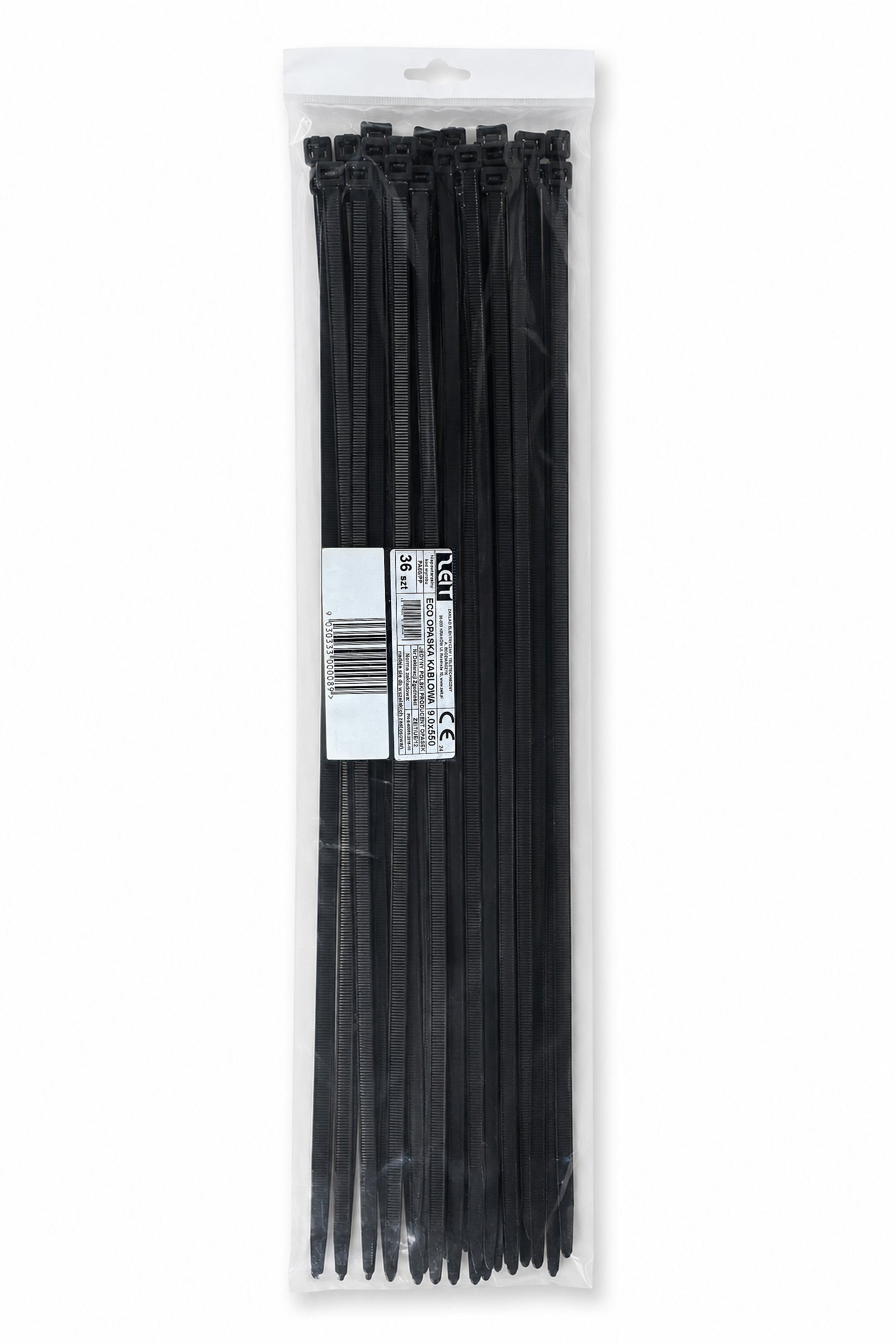 Opaska kablowa UV 9,0x550 mm 36 szt czarna 1