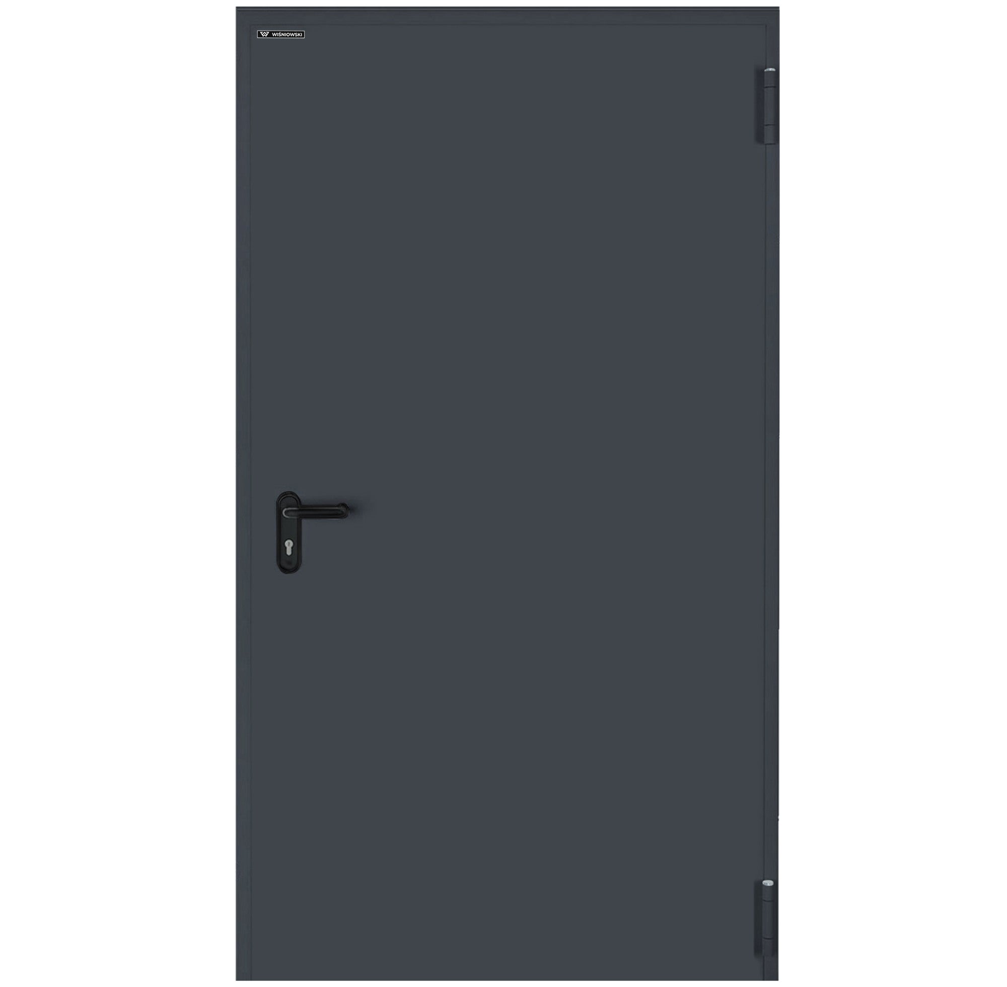 Drzwi techniczne Technical przeciwpożarowe EI60 80 prawe RAL 7016