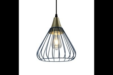 Oprawa sufitowa TESS 1x E27, niebieski, średnica 24cm, materiał metal