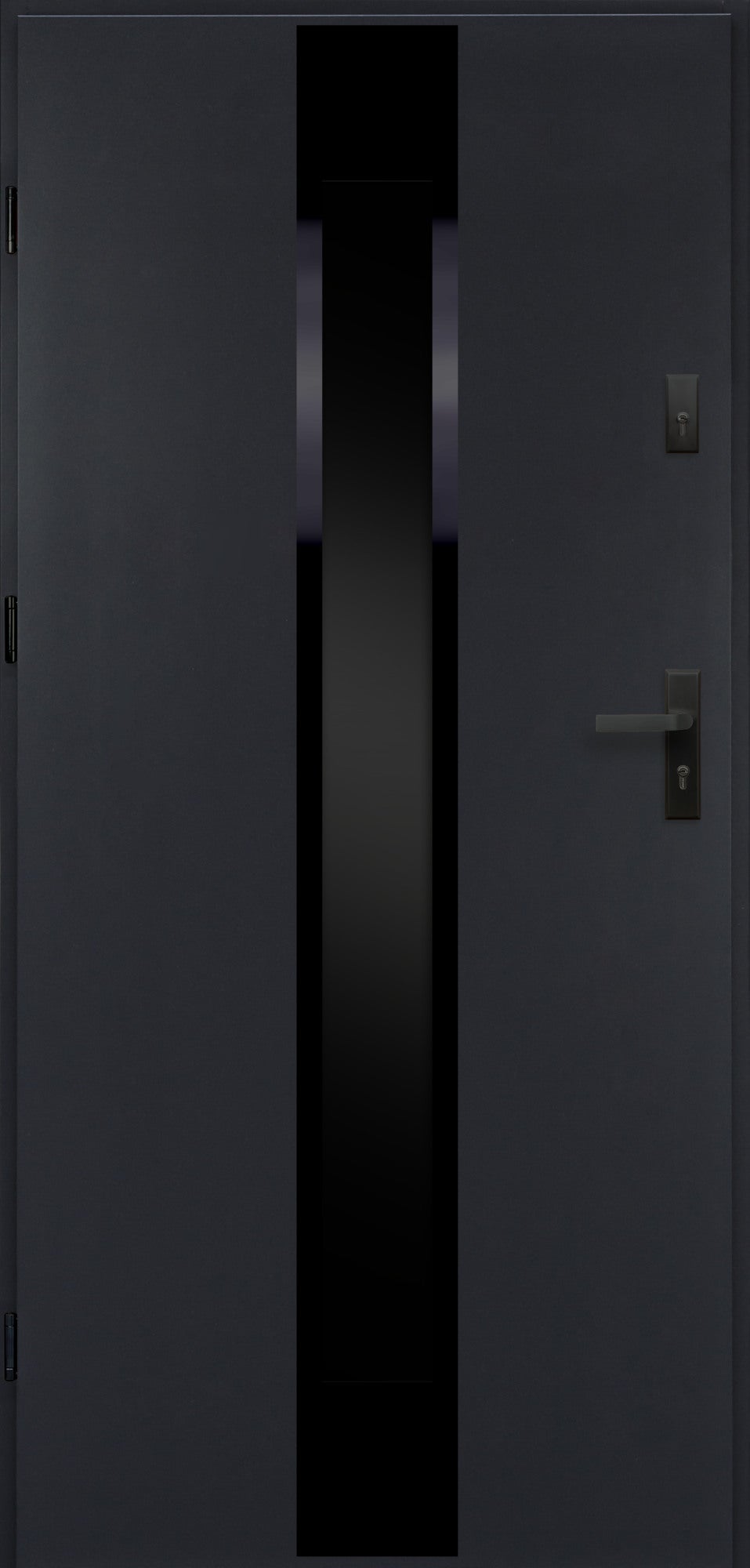 Drzwi stalowe Pass90 VENICE szklone antracyt 90 lewe