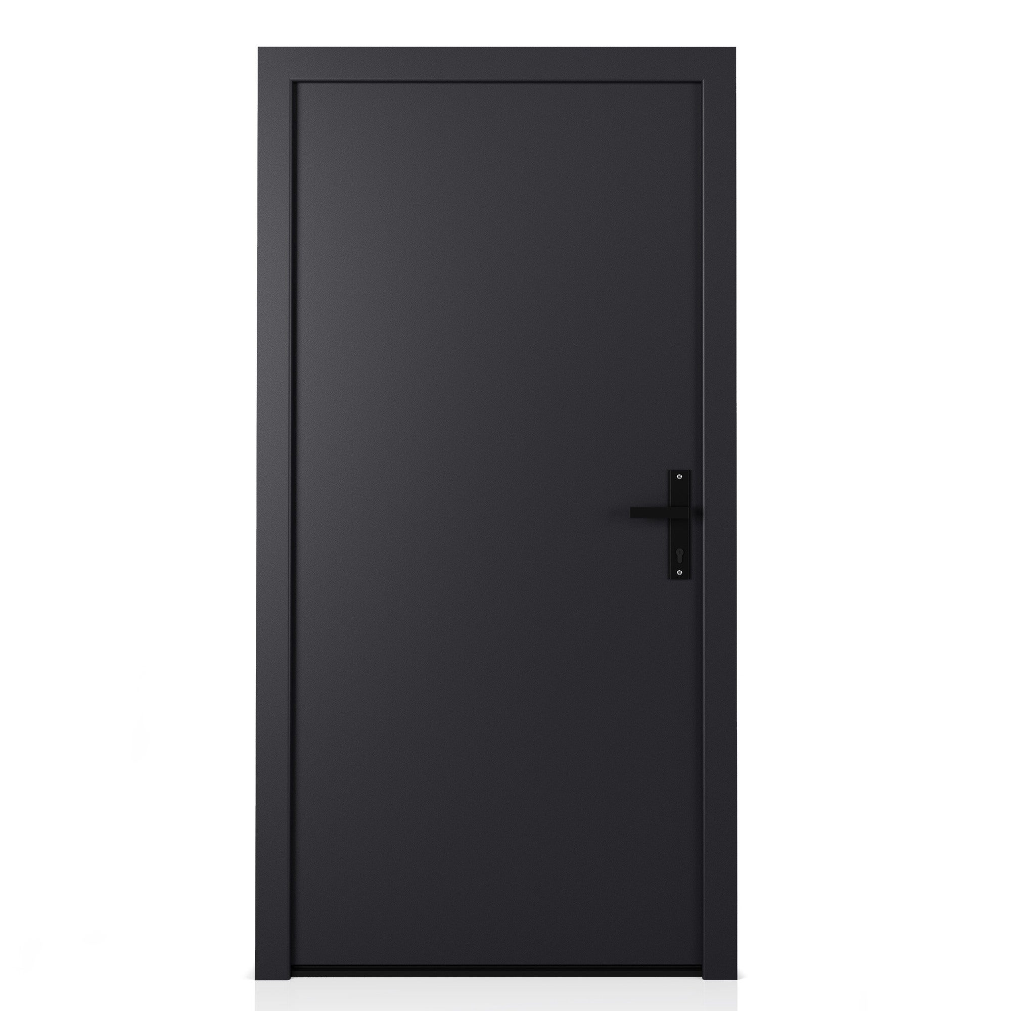 Drzwi zewnętrzne NOVIA Solid czarne (RAL 9005 struktura) 90 lewe 1