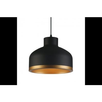 Oprawa sufitowa GOLDI 1 1x E27, czarno-złoty, średnica 30cm, materiał metal+aluminium