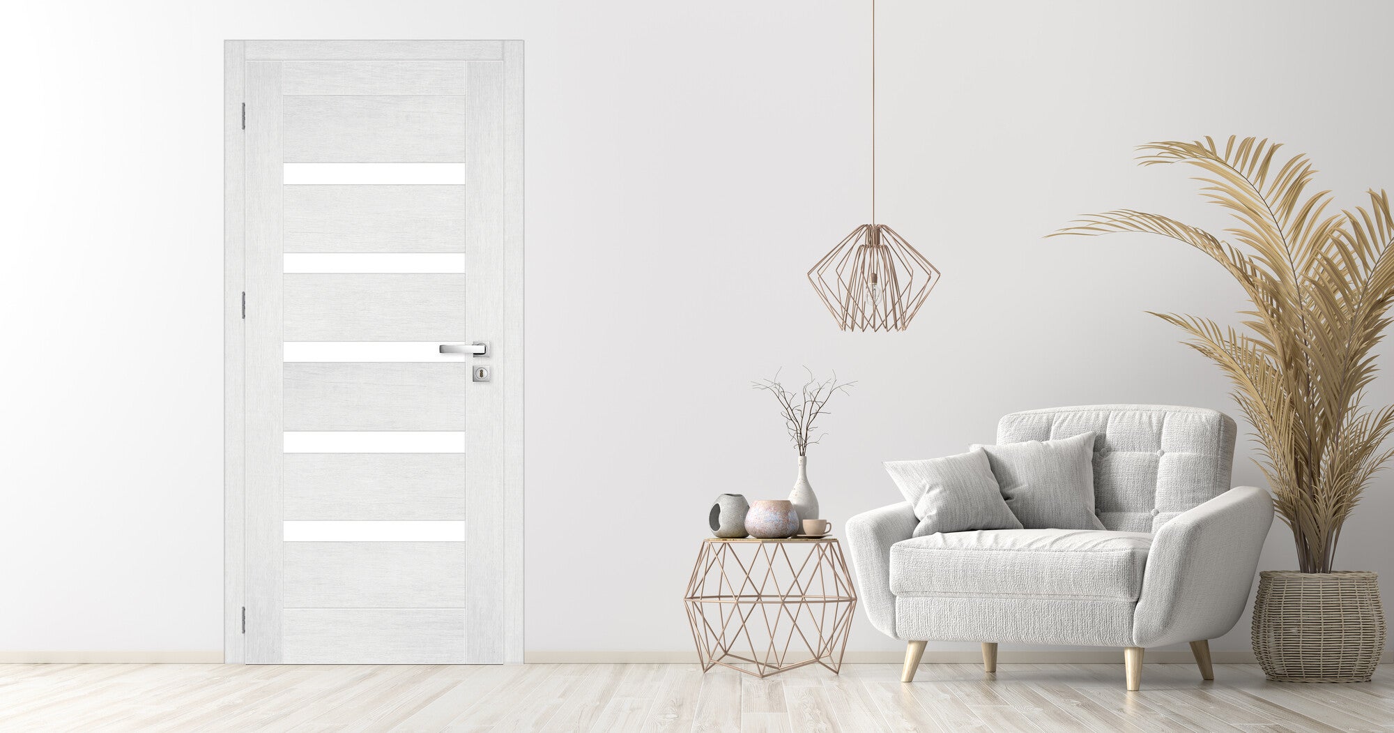 Skrzydło łazienkowe Fresno 02 70 cm lewe dąb bielony 1