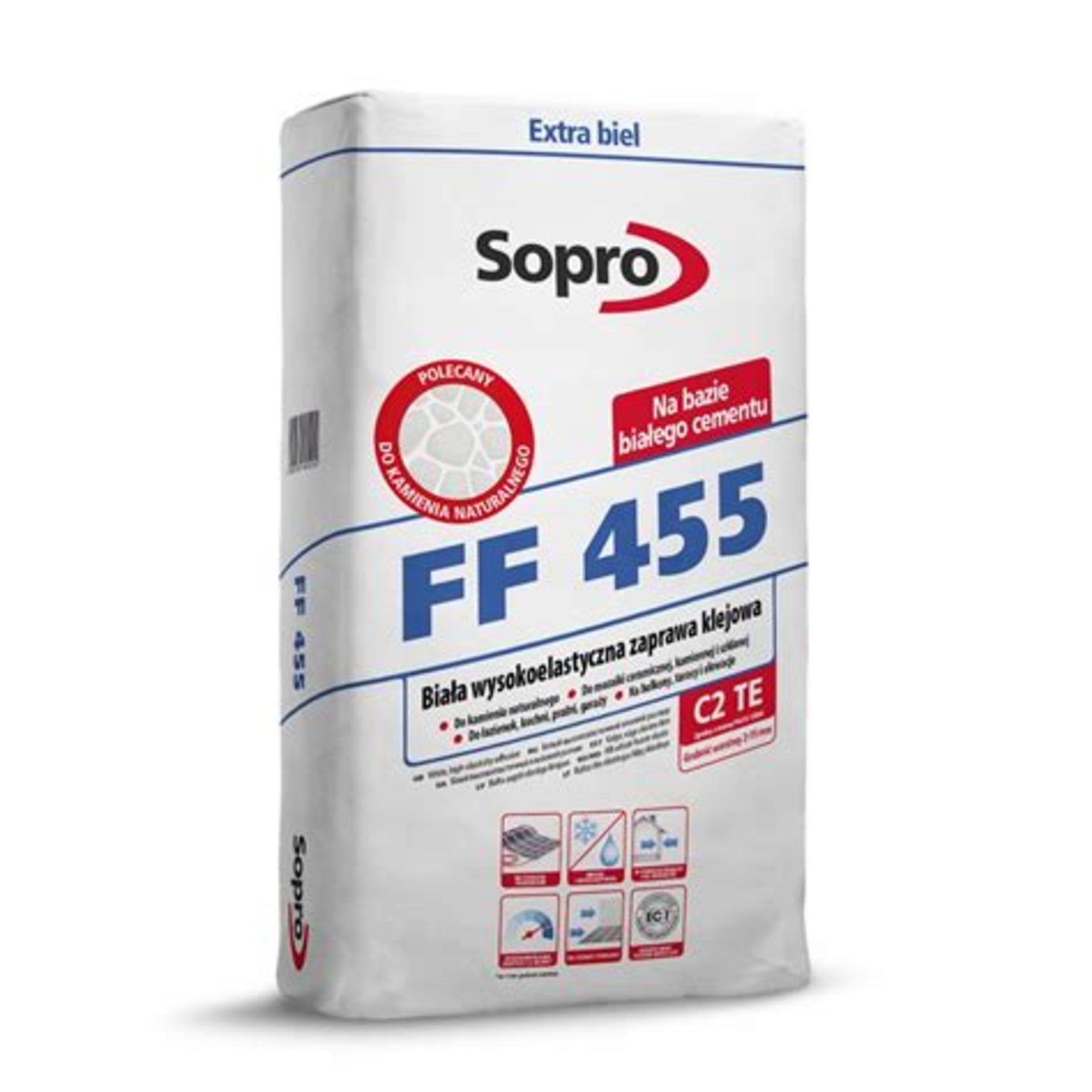 Zaprawa klejowa biała FF455 22 kg 0