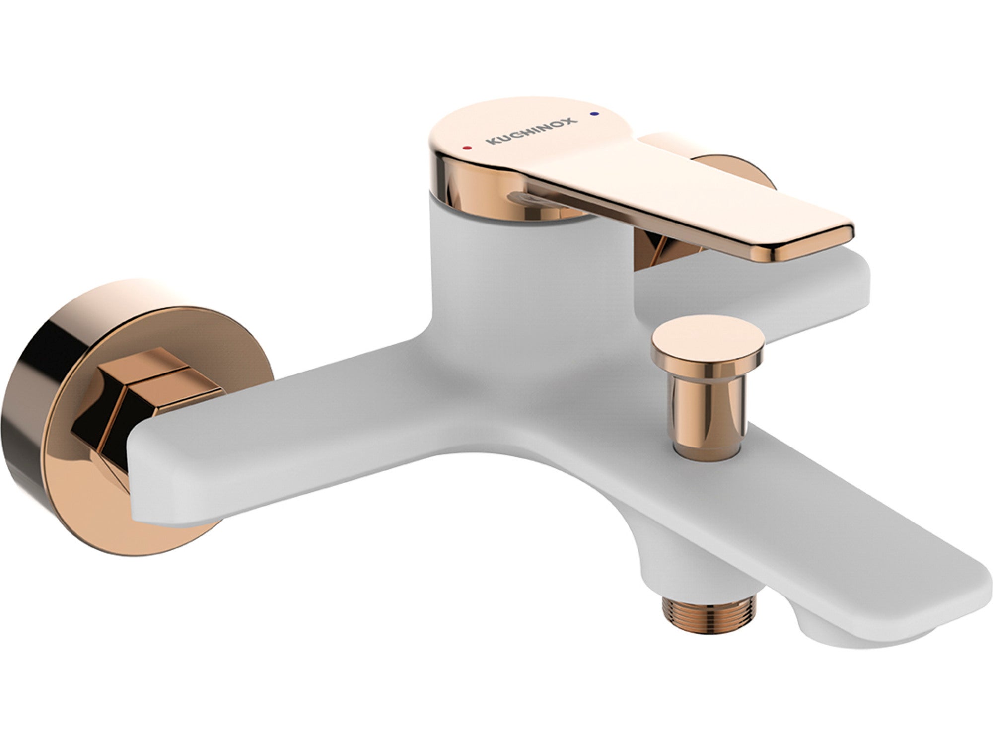 Bateria wannowa Kuchinox Alanis biała/rożowe złoto