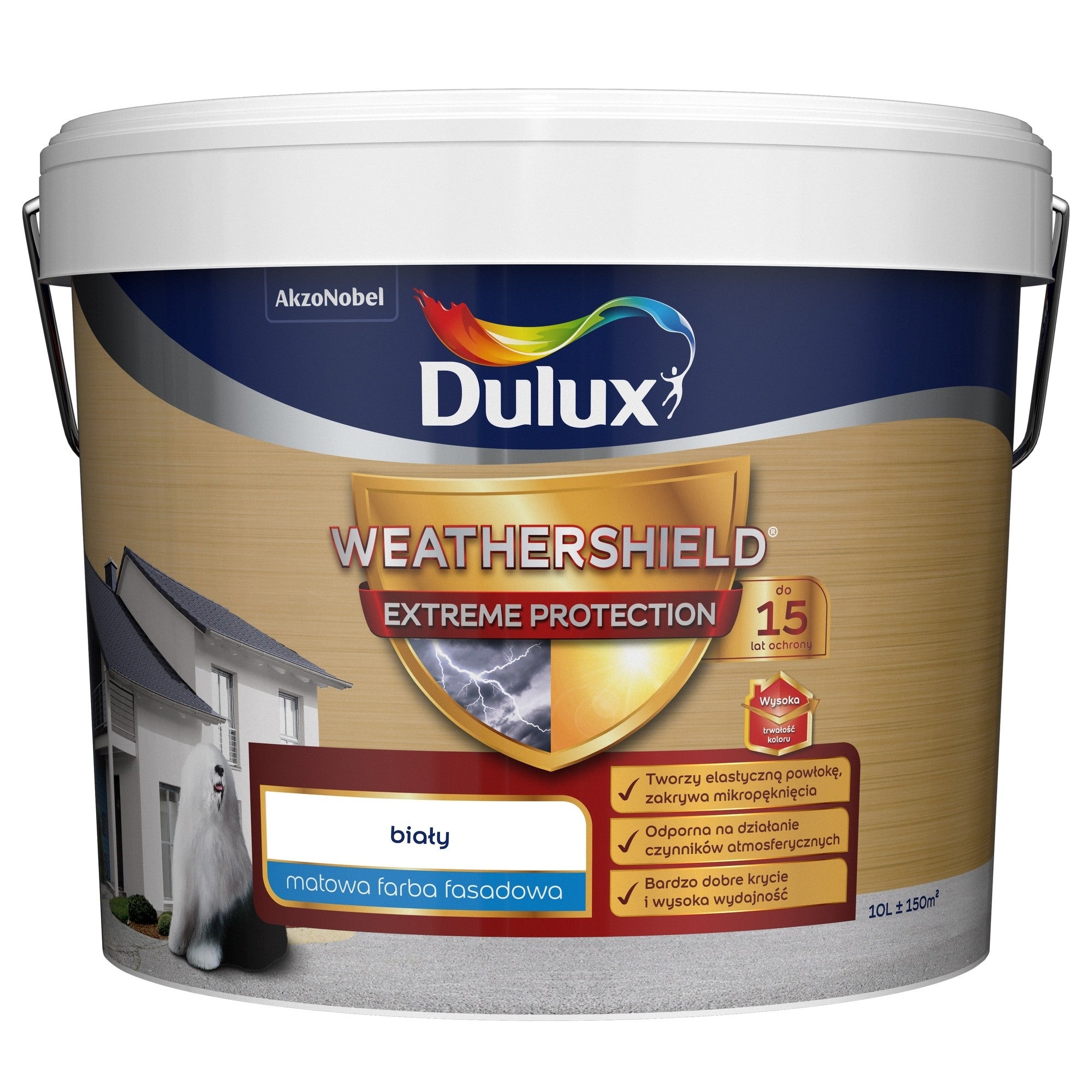 Farba fasadowa Dulux Weathershield Extreme biały 10l 0