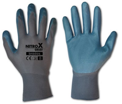 Rękawice powlekane nitrylem NITROX GRAY Bradas, rozm. 10 (XL) 1