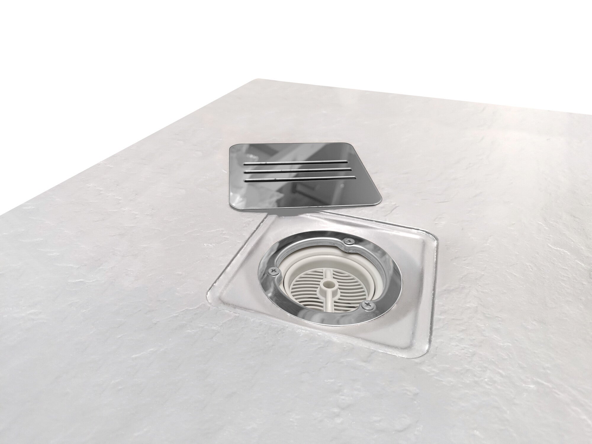 Syfon brodzikowy fi 90 mm, chrom/czarny 6