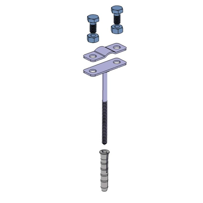 Uchwyt z kołkiem rozporowym zacisk przez śrubę M12 L=12cm