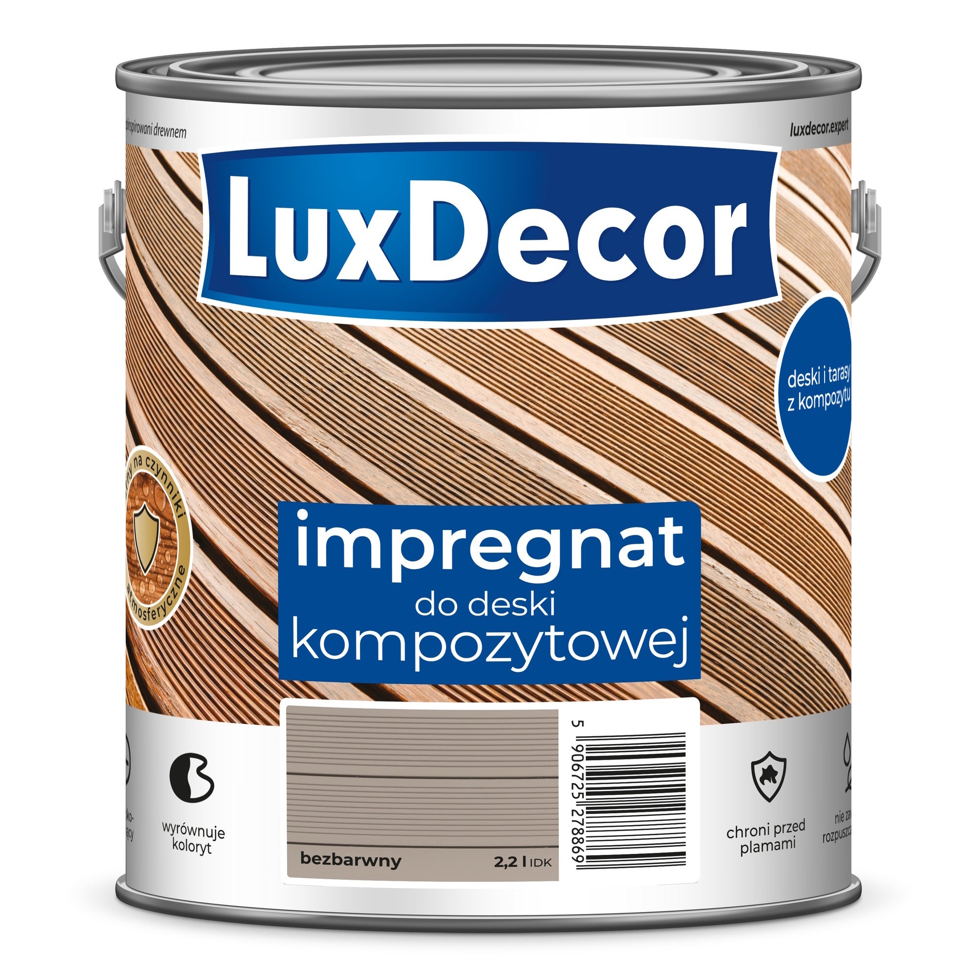 Luxdecor impregnat do deski kompozytowej bezbarwny 2,2L 0