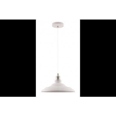 Oprawa sufitowa LORET L 1x E27, biały, średnica 34,8cm, materiał metal