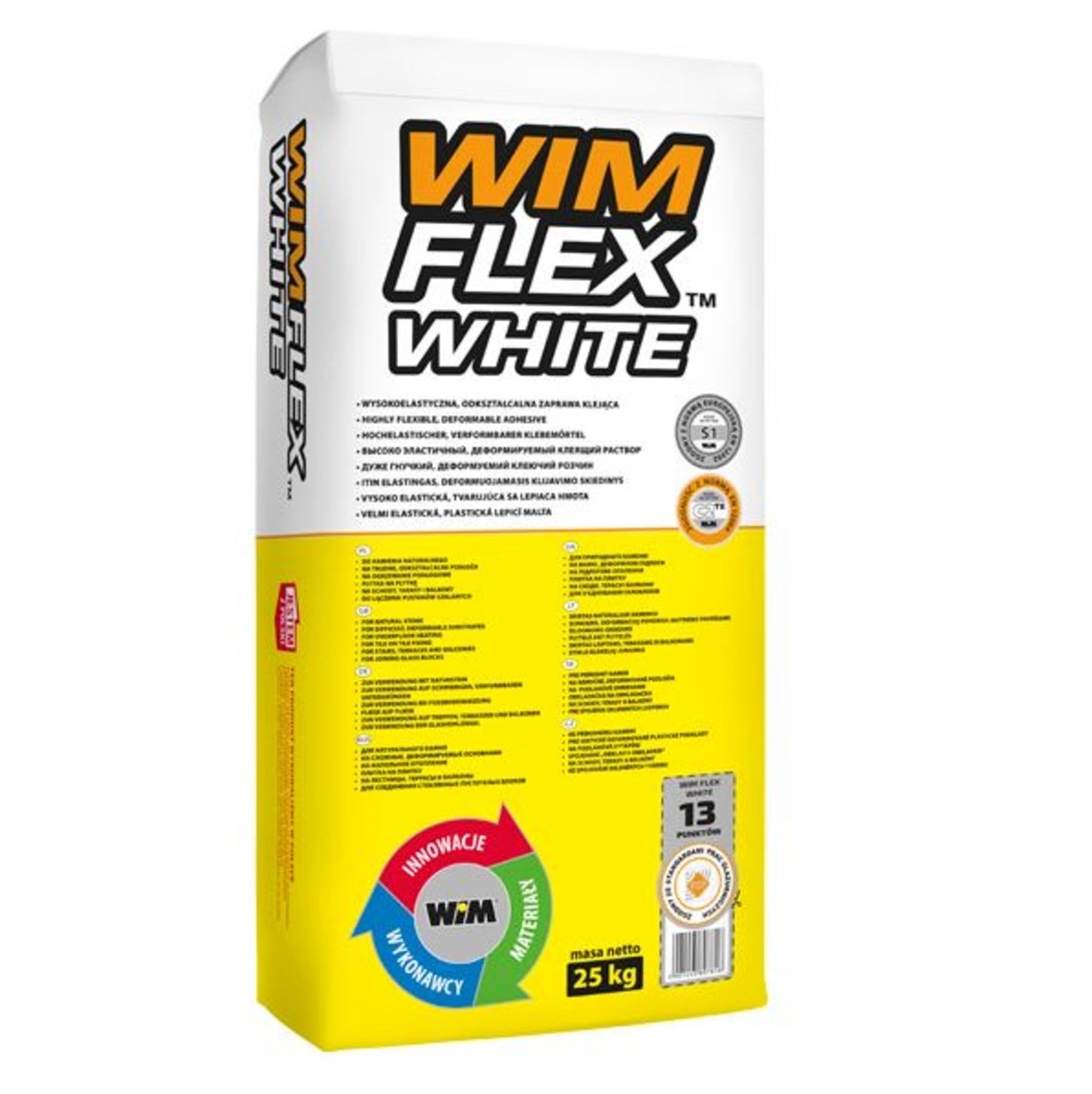 Zaprawa klejowa WIM Flex White S1 25 kg 0