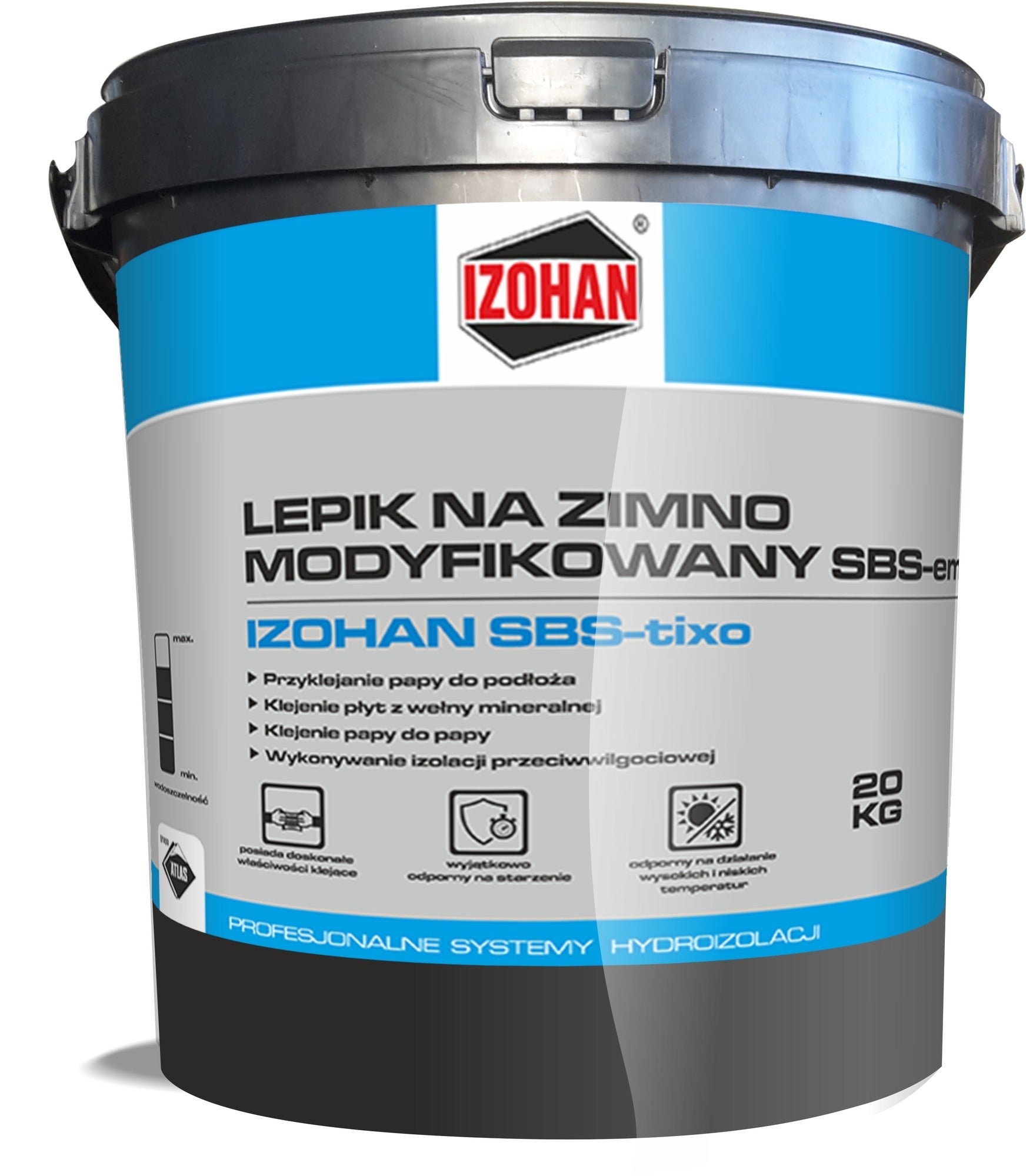 Lepik asfaltowy Izohan SBS-tixo 20 kg 1