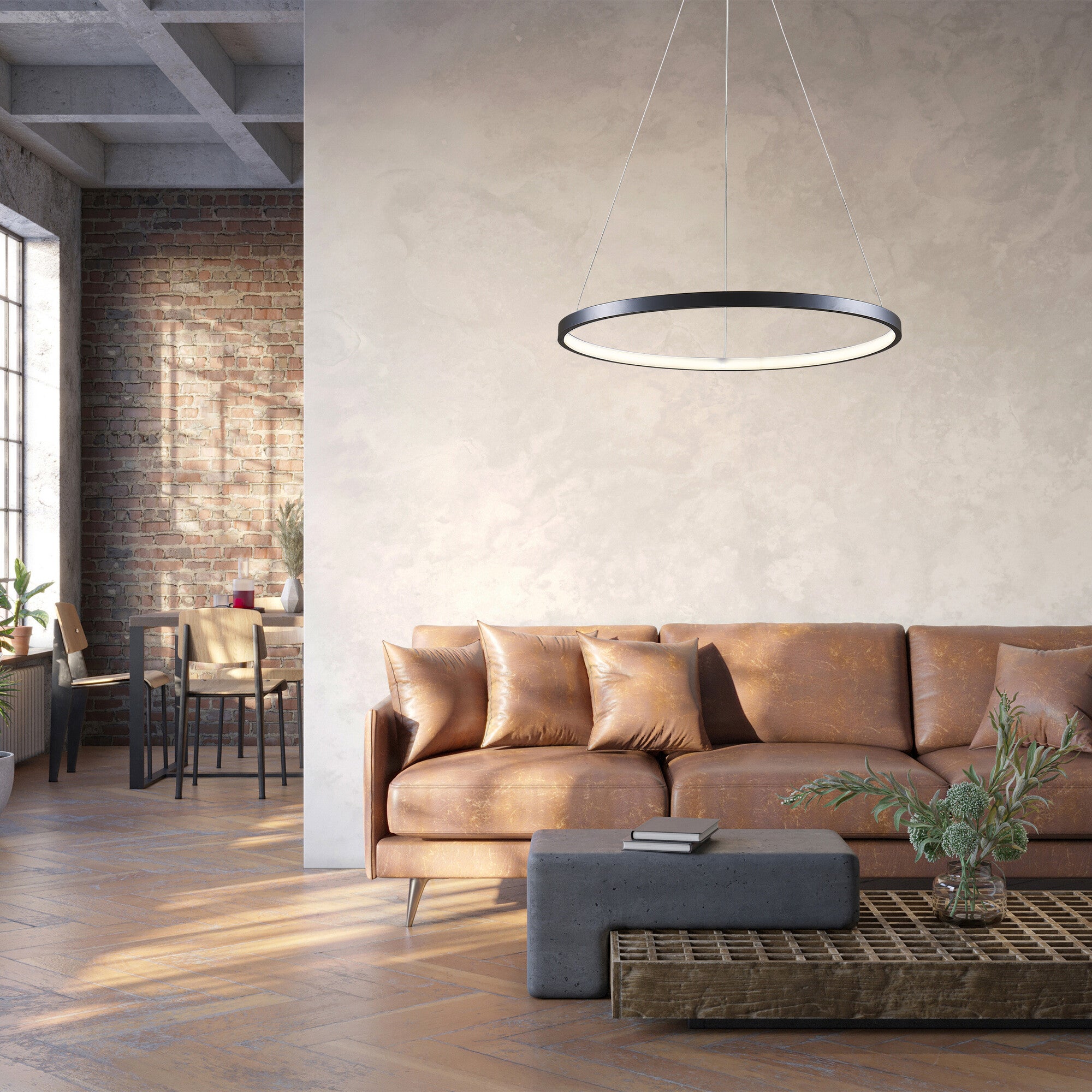 Lampa wisząca LED Lea 25W 3000lm czarna 3