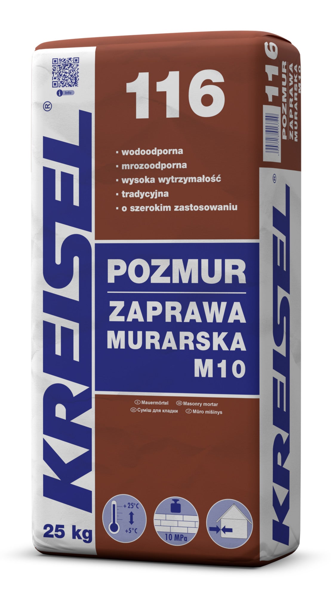 Zaprawa murarska Kreisel Pozmur 116 25 kg 0