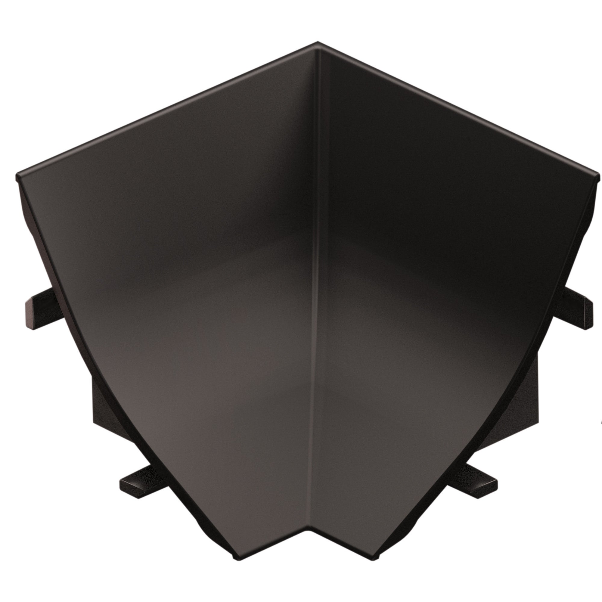 Narożnik wewnętrzny do listwy przyblatowej wklęsłej szerokiej 2szt Cezar Grafitowy mat