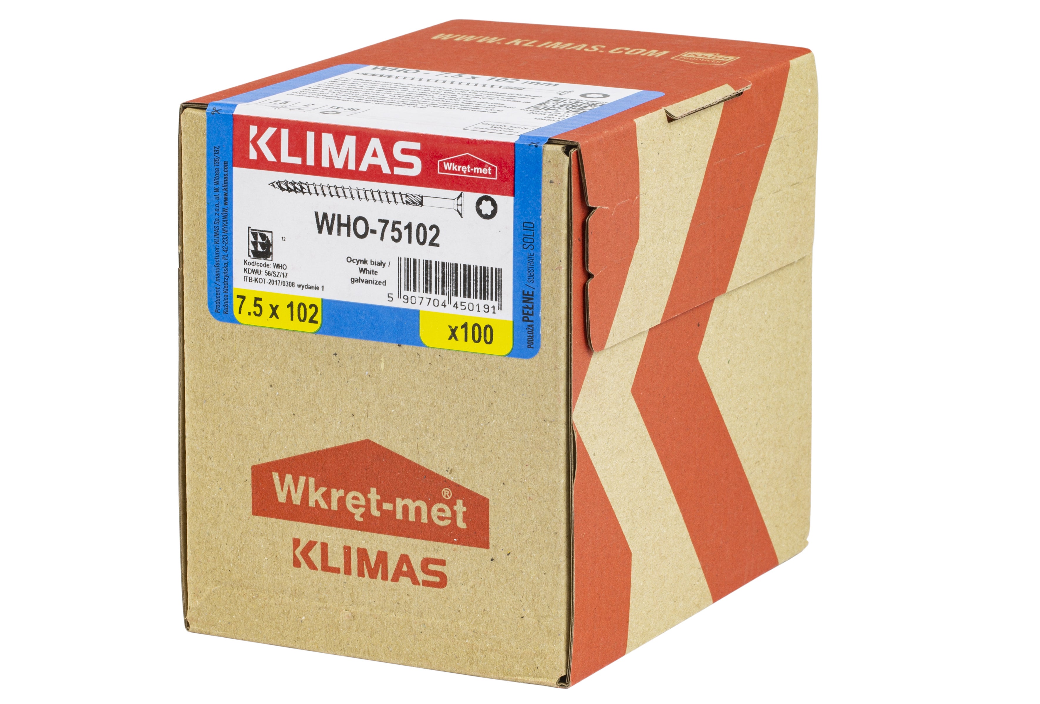 Wkręty hartowane do ościeżnic 7.5x102 mm (2.04 kg.) 1