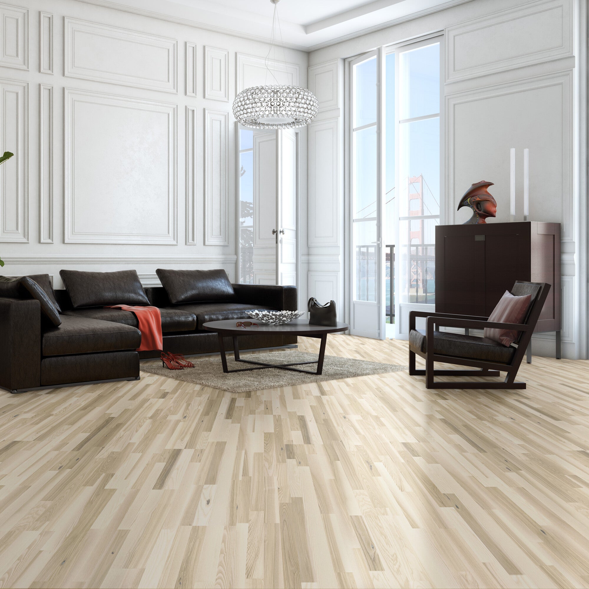 Deska podłogowa Jesion Rustic biały 4-lam. op. 1.58m2 1