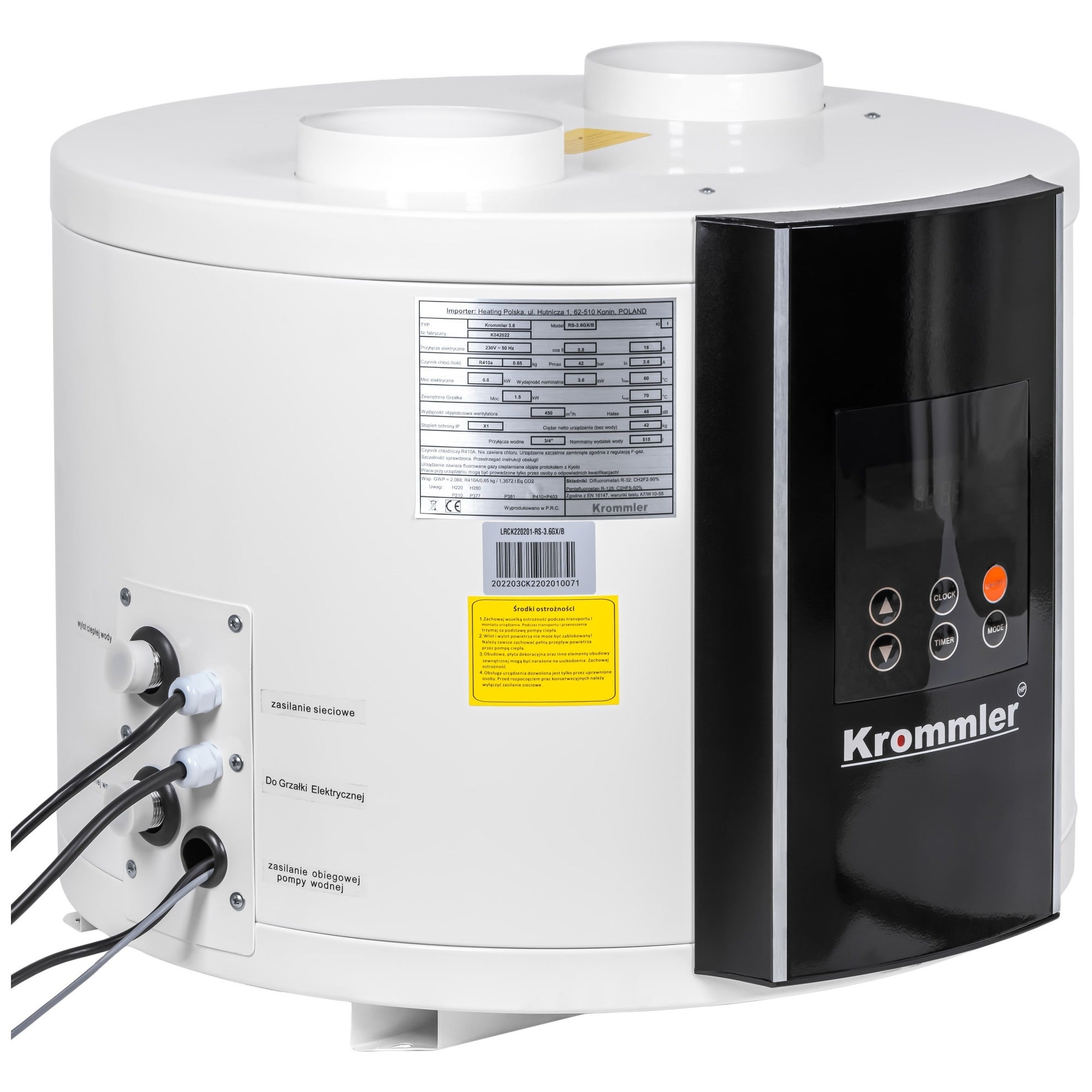 Pompa ciepła do c.w.u. Krommler 3,6 kW 1
