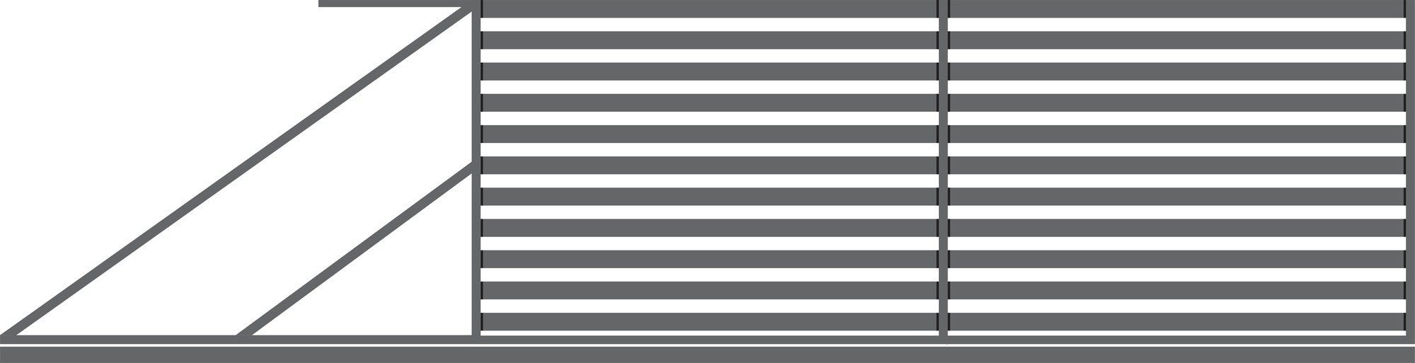 Brama ogrodzeniowa przesuwna Inka antracyt, 150x400 cm, lewa 0