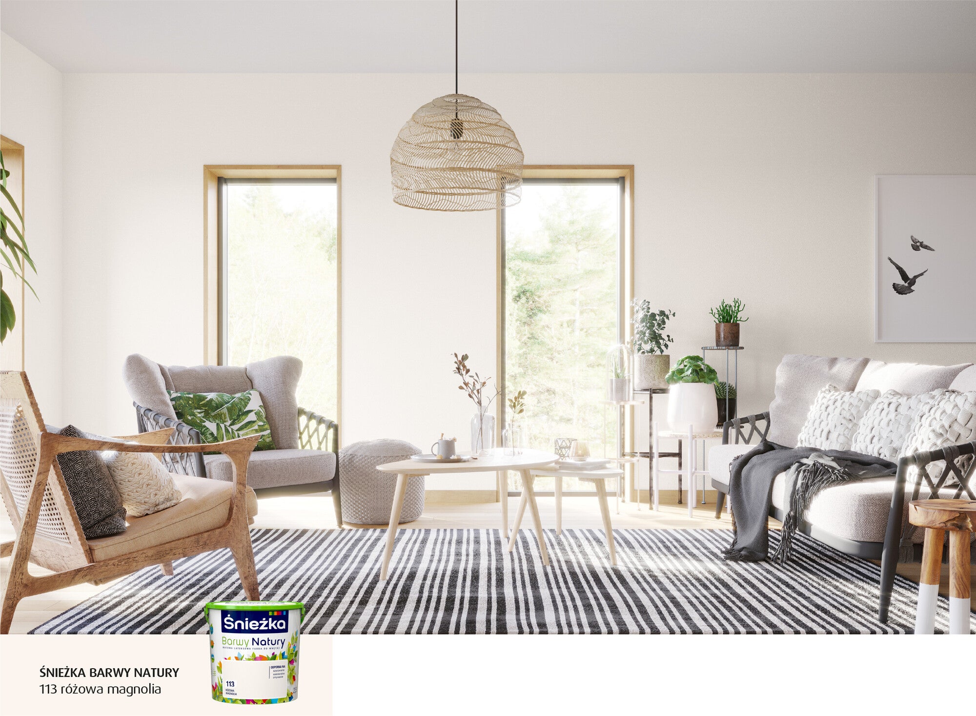 Farba Barwy Natury różowa magnolia 2,5l 1