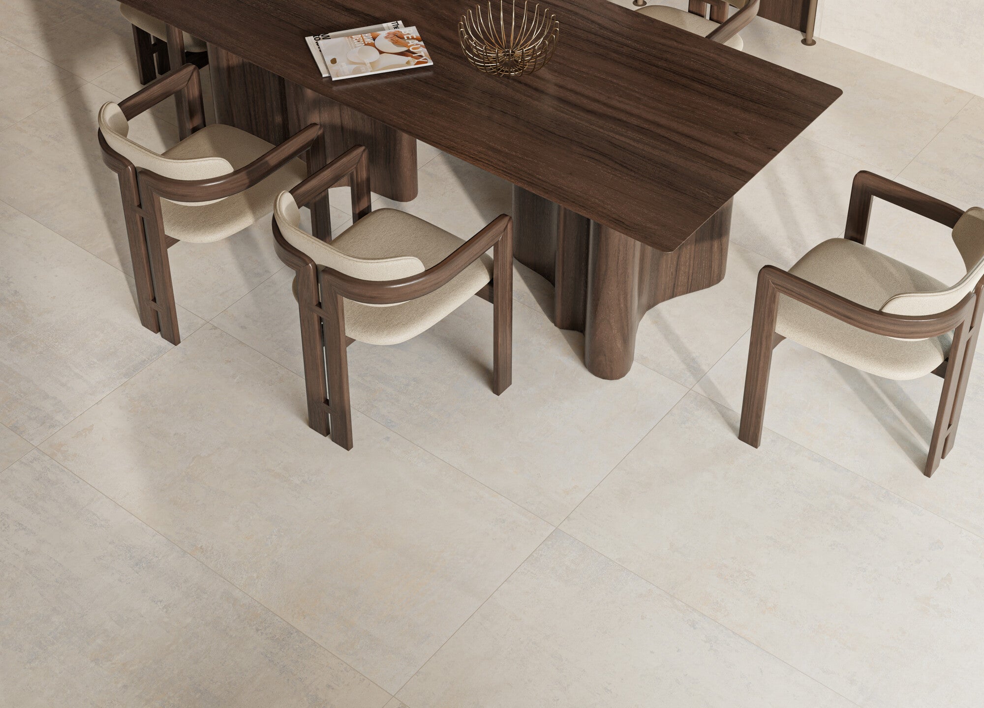 Gres szkliwiony Ilenia Ivory Silky Cristal 59,7x119,7 m2 3