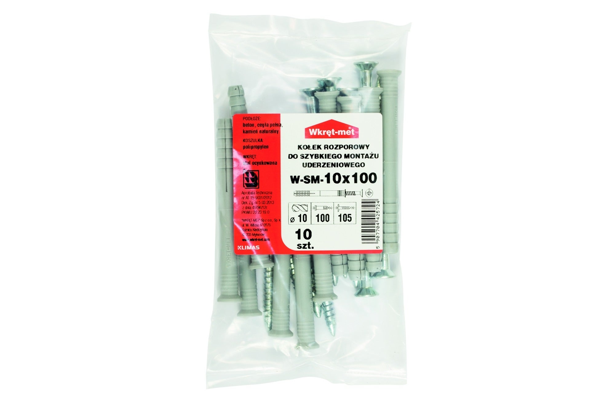 Kołki do wbijania 10x100 mm 0