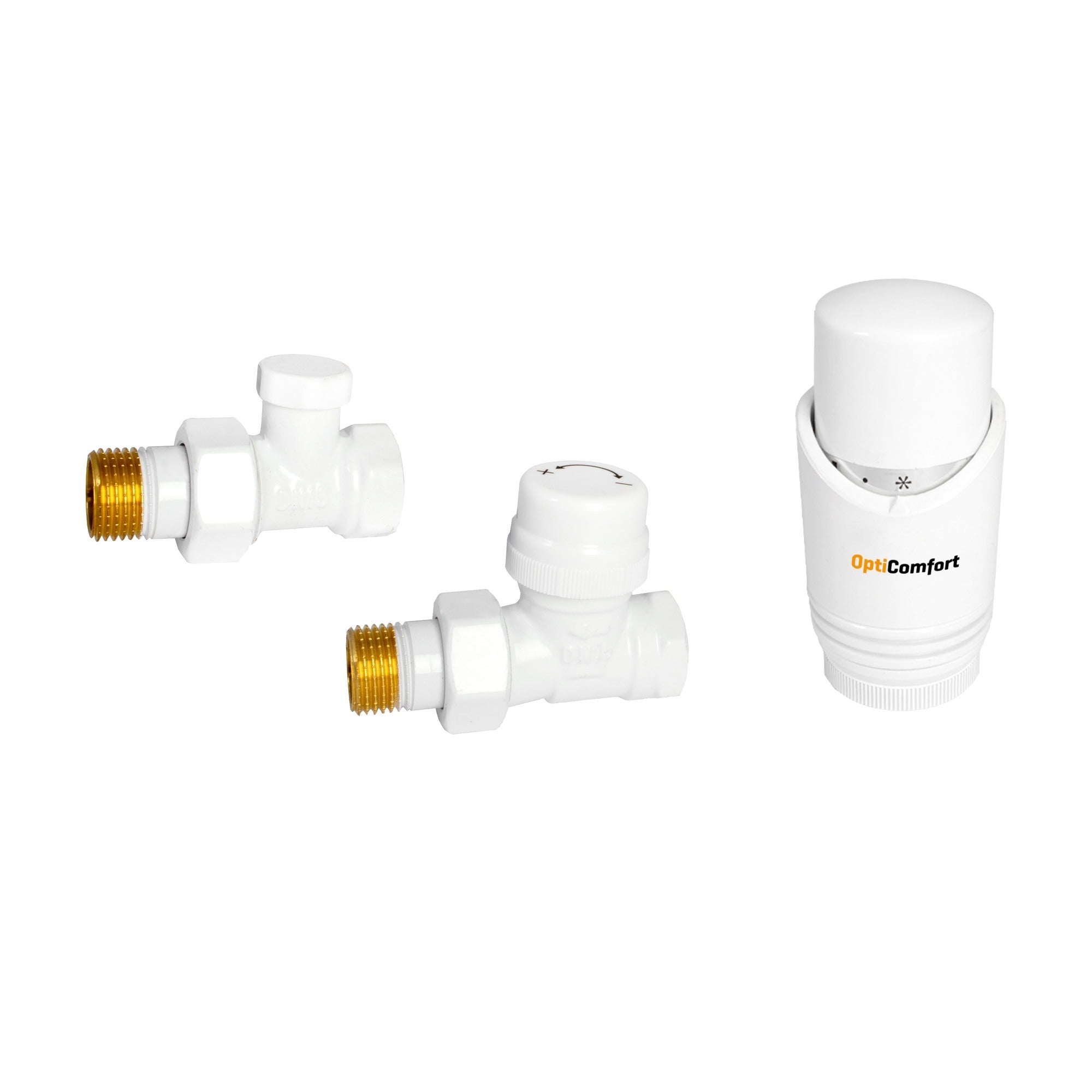 Zestaw termostatyczny prosty biały