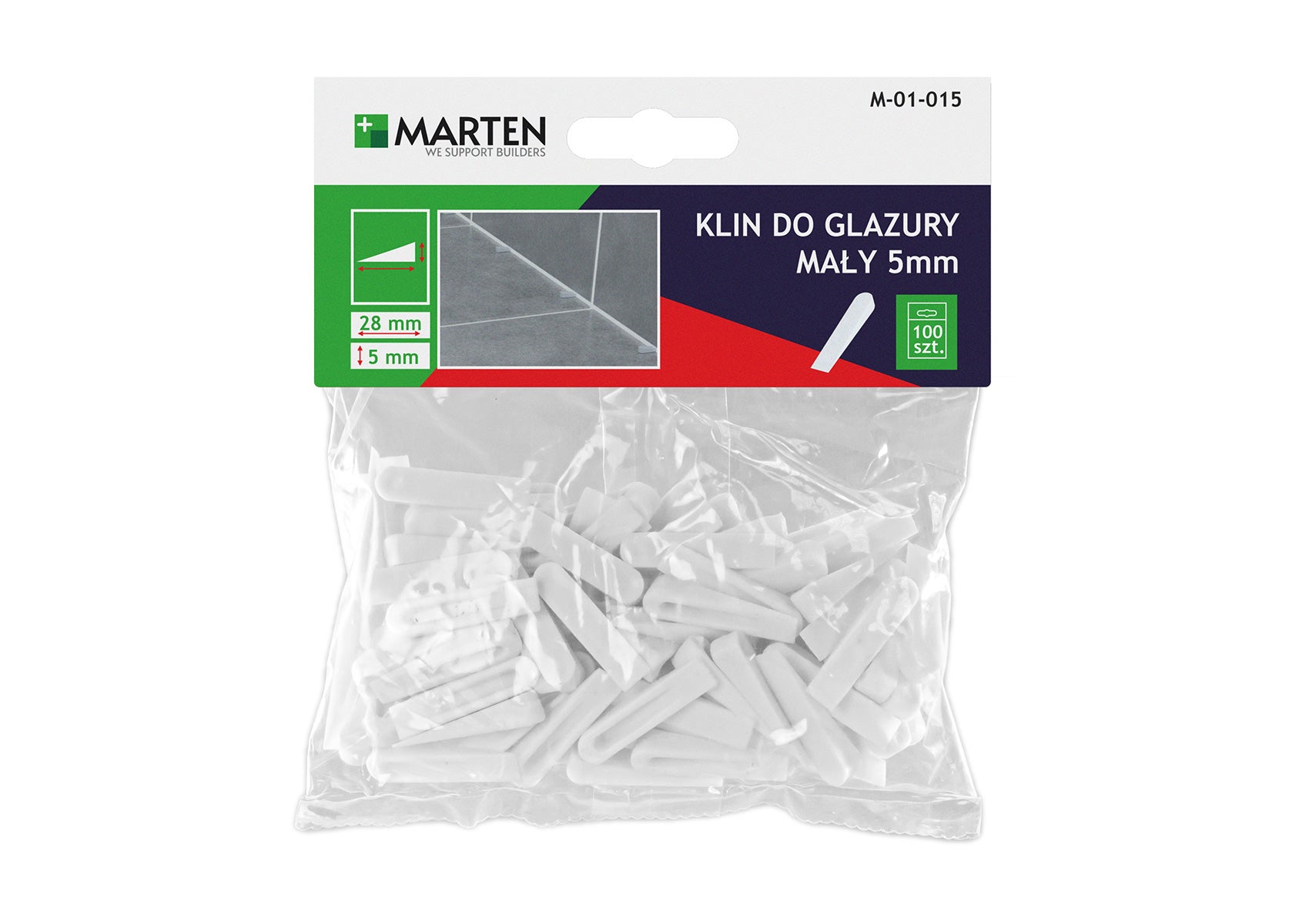 Klin mały do glazury opak. 100 szt. 1