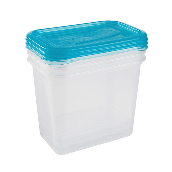 Zestaw 3 prostokątnych pojemników 1 l