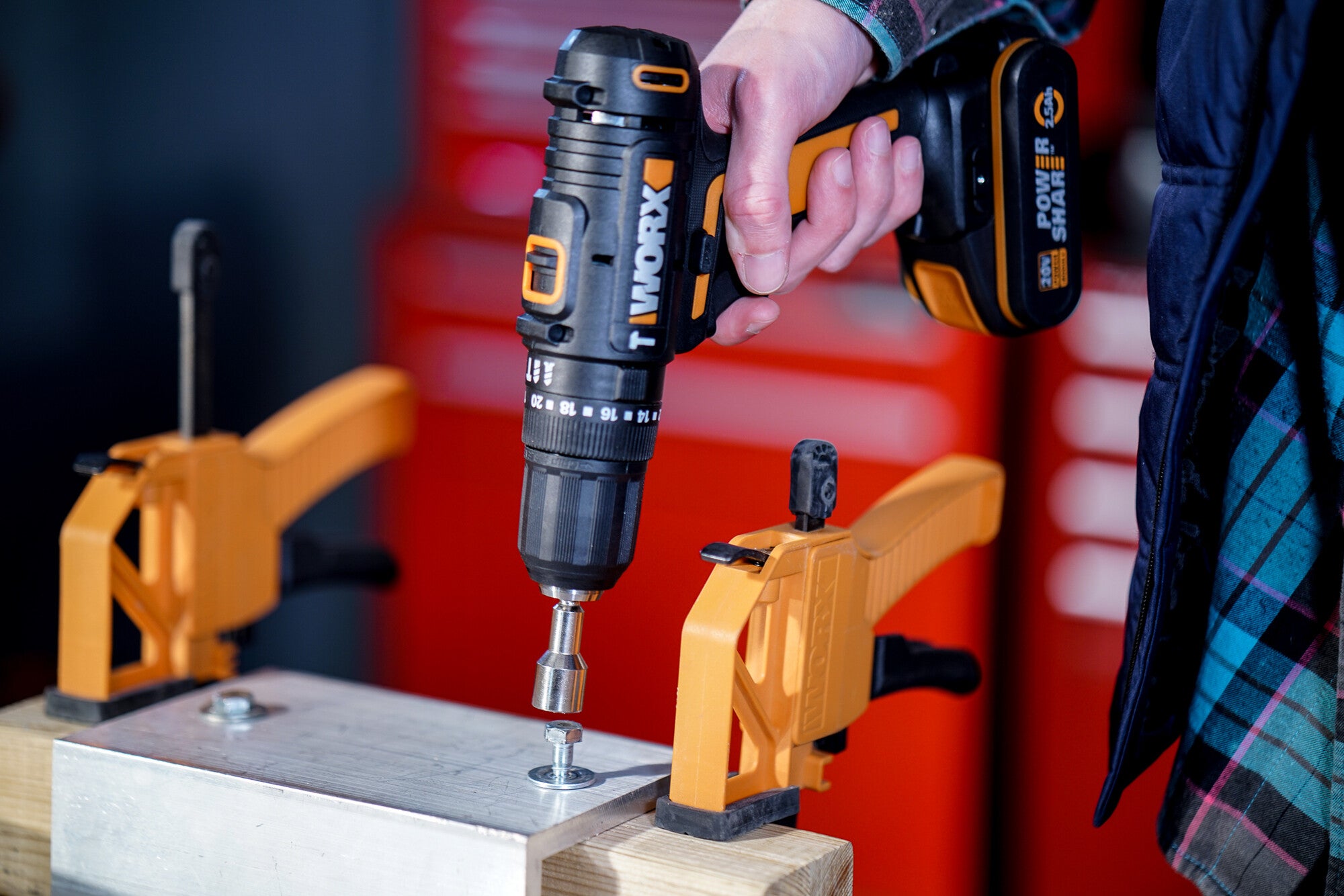 Wiertarko-wkrętarka 20V WX100 Worx / 1 x 2,0Ah 3