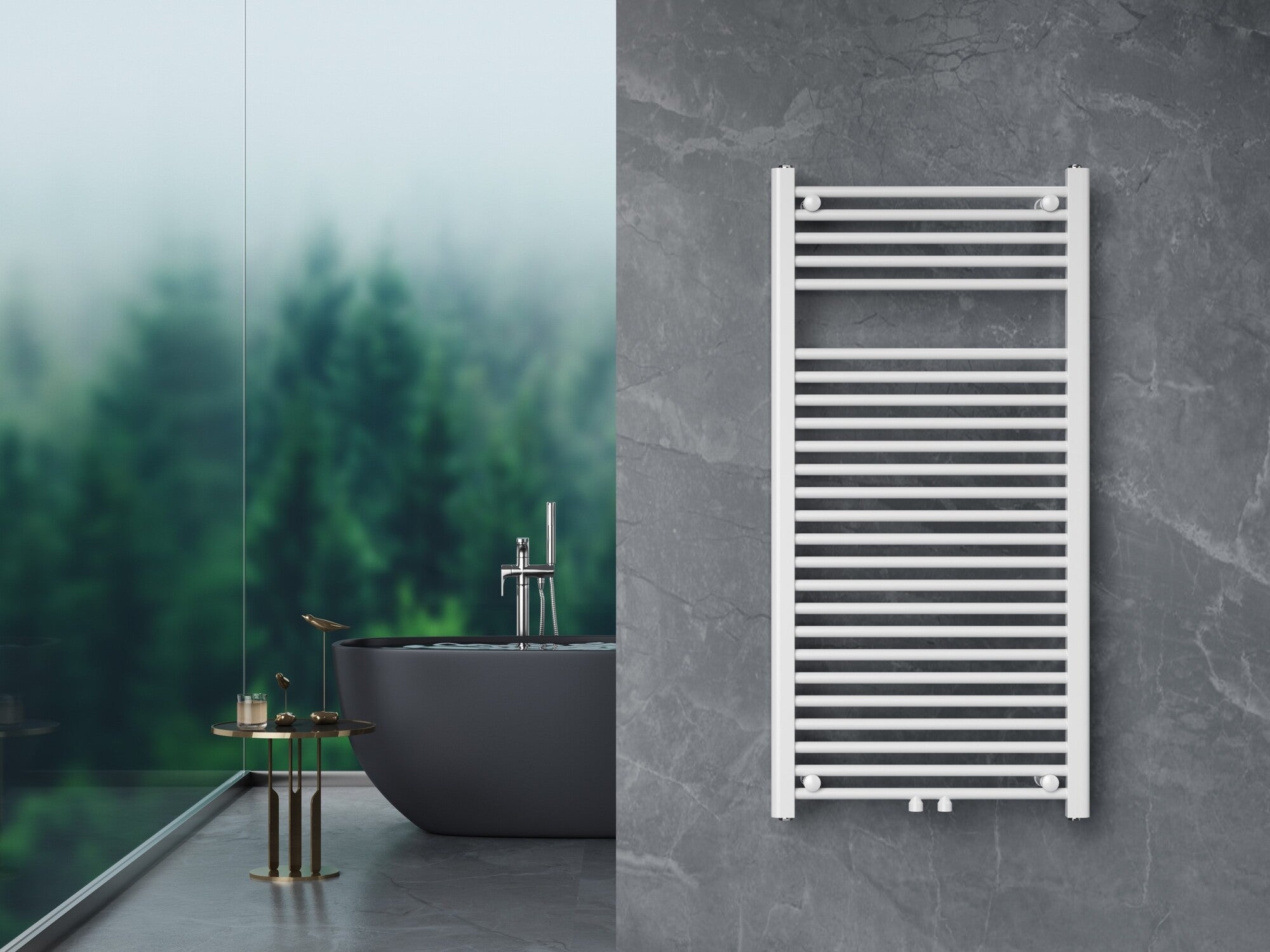 Grzejnik łazienkowy CARAT 1120X550 495W biały 2