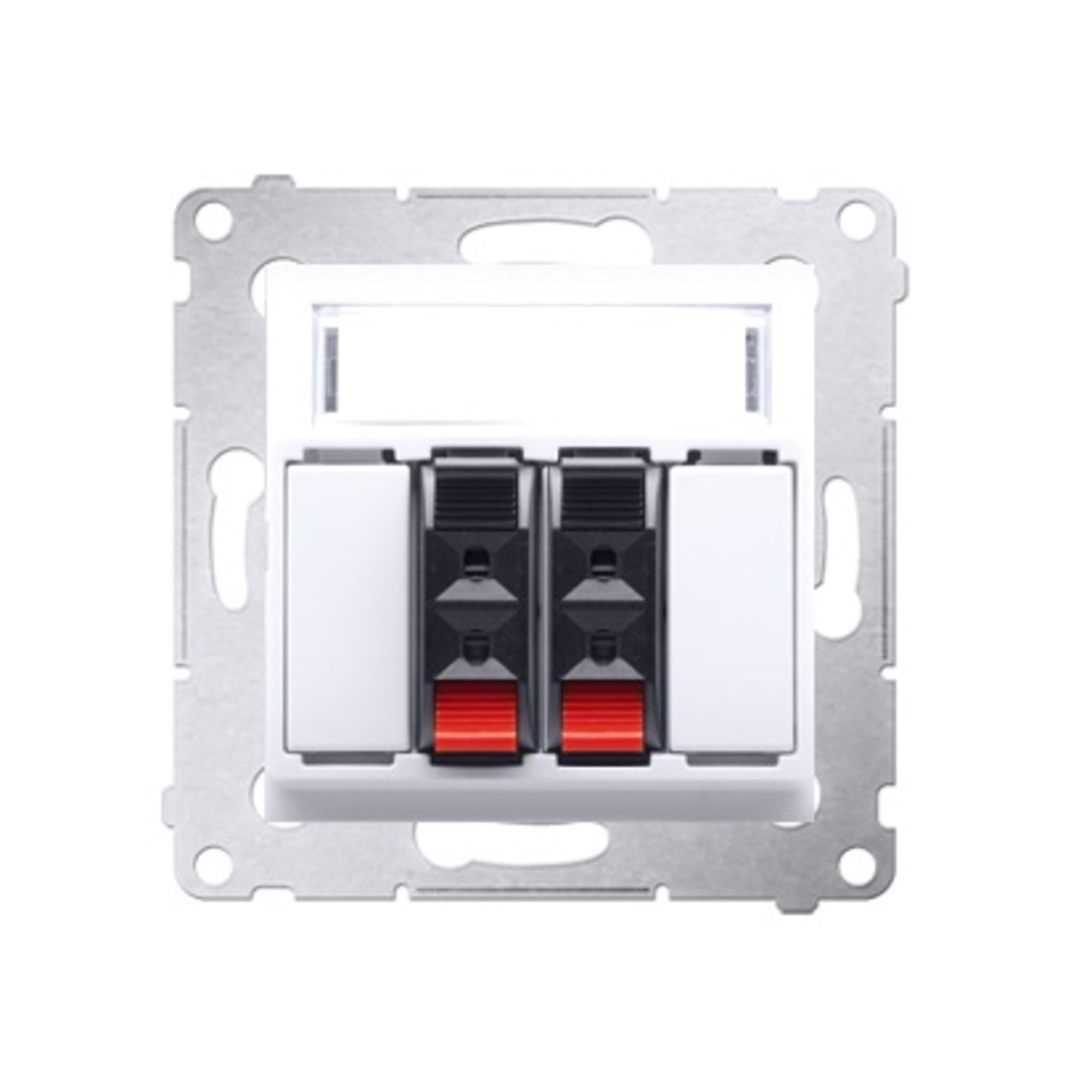  Simon 54 biały gniazdo głośnikowe podwójne