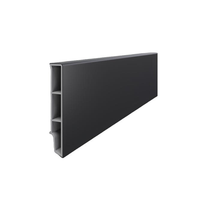 Listwa przypodłogowa PCV Sempla 2,4 m, 8 cm ciemnoszara 703