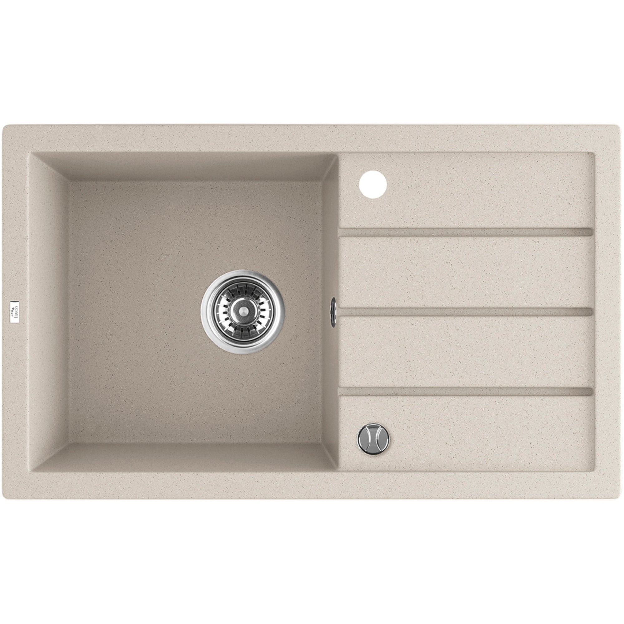 Zlew granitowy Trzynastka 48 x 79 cm beż 0