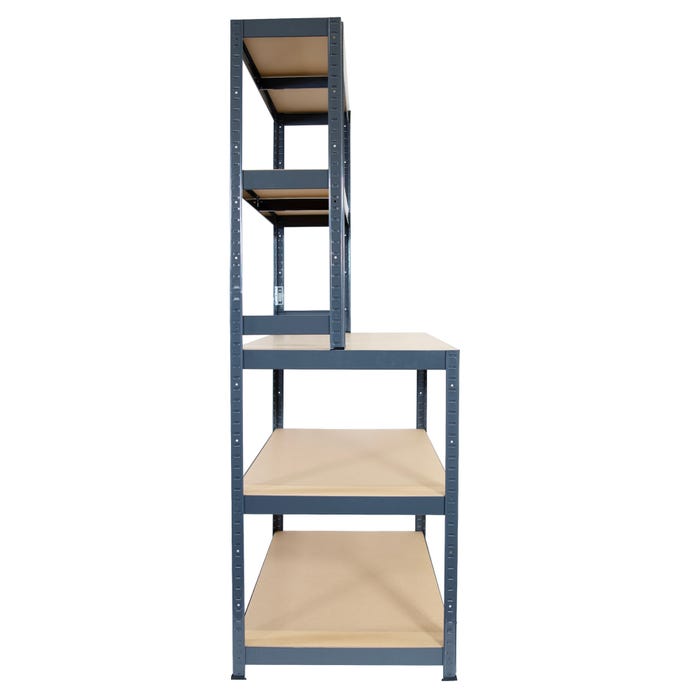 Regał magazynowy Multi wym. 180x100x30/60 cm, 5 półek, 200 kg