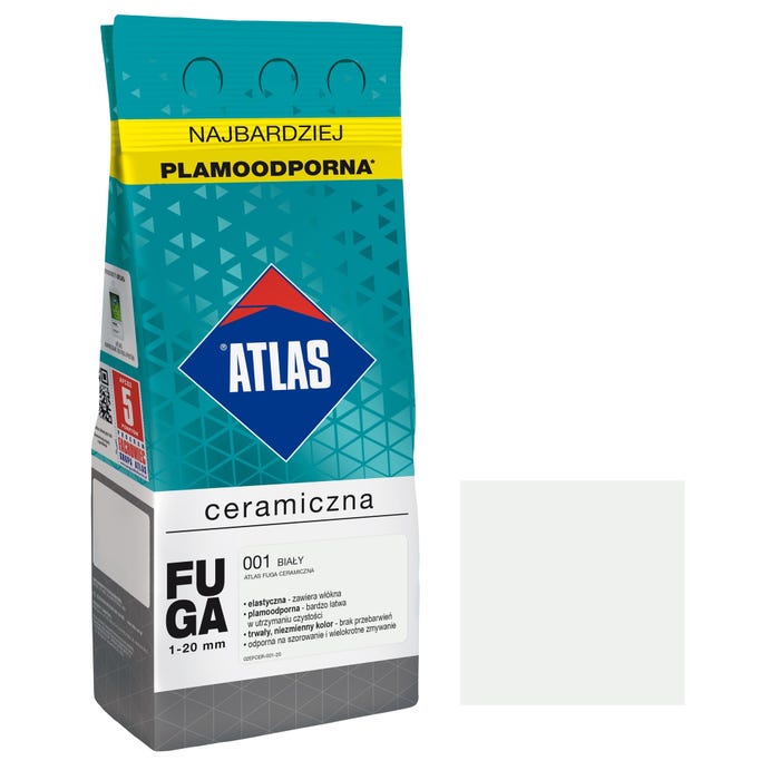 Fuga ceramiczna Atlas 001 biały 2kg