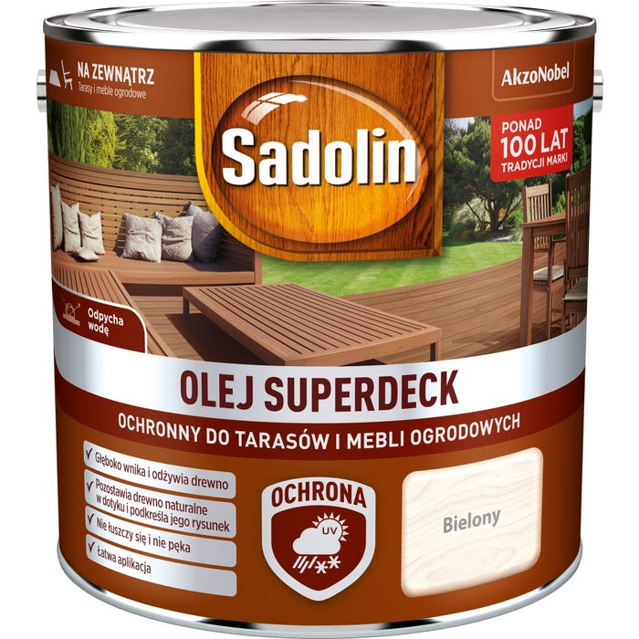 Olej Sadolin Superdeck bielony 2,5l