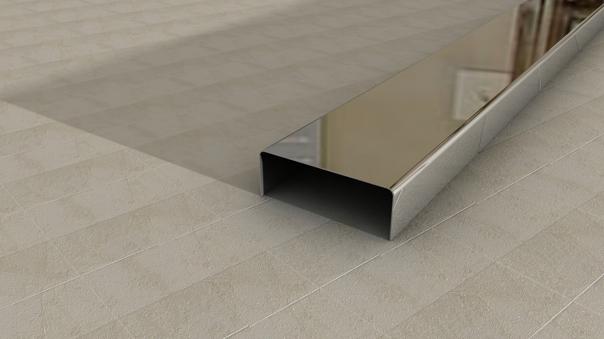 Listwa ze stali nierdzewnej 0.6x1x270 cm, silver M10