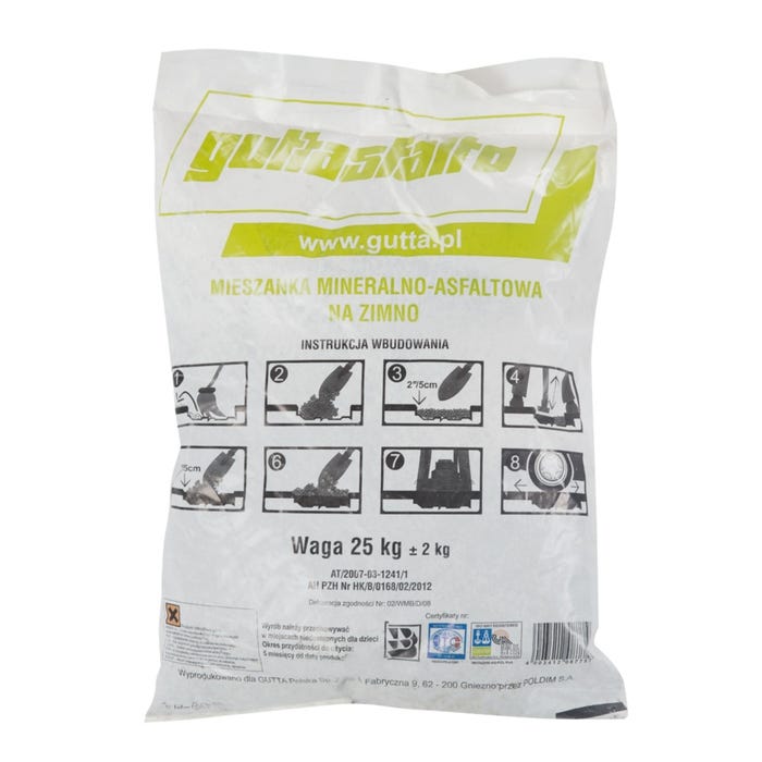 Mieszanka mineralno-asfaltowa na zimno 25 kg Guttasfalto