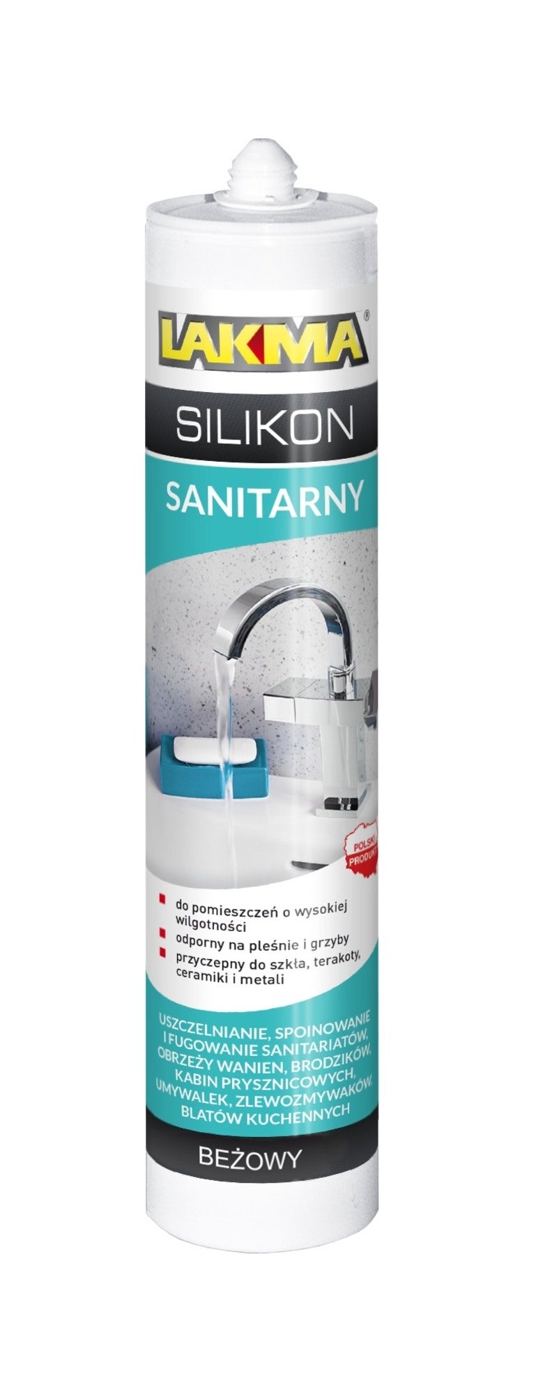 Silikon sanitarny Lakma beżowy 280ml 0