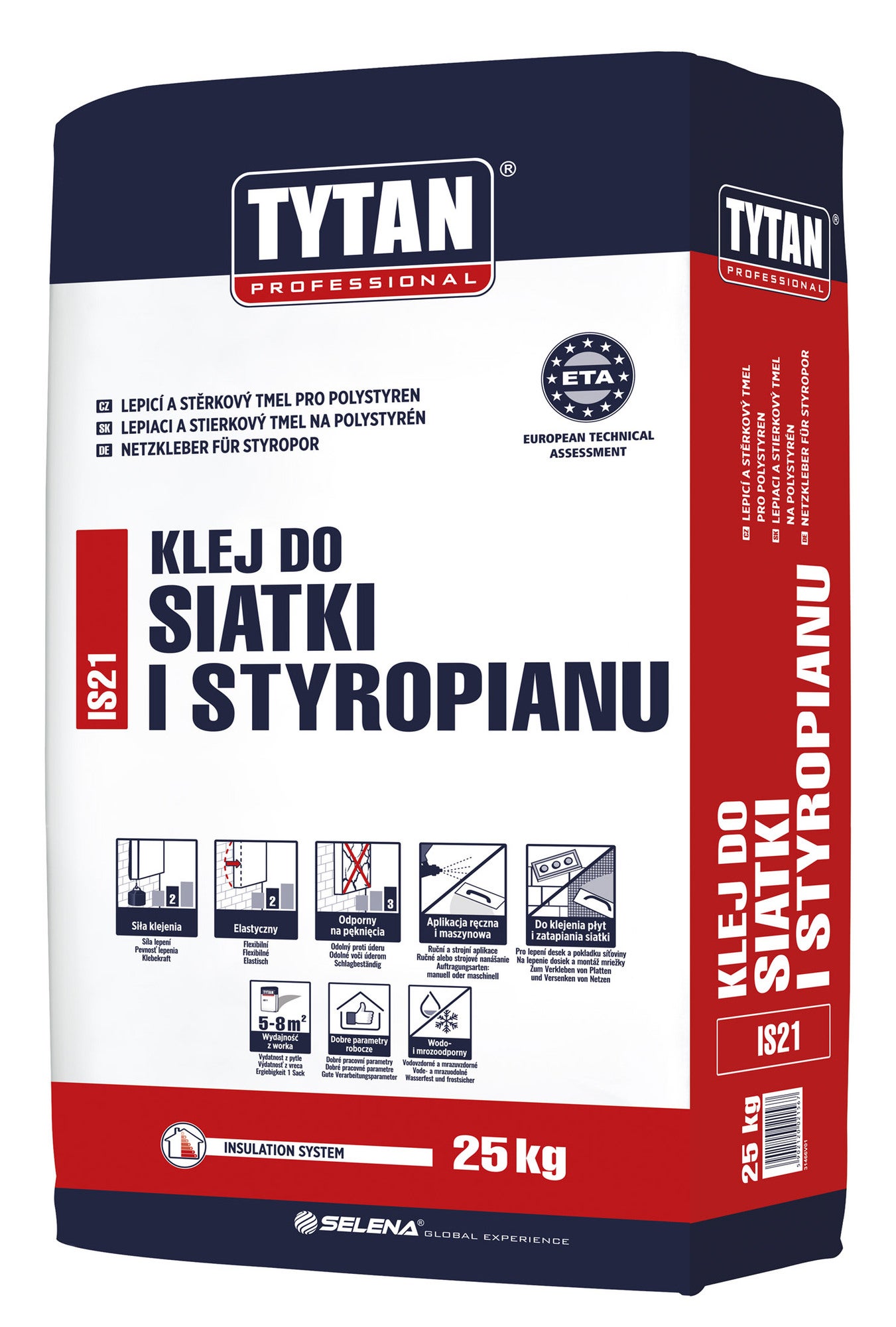 Zaprawa klejąca do styropianu Tytan IS21 25 kg