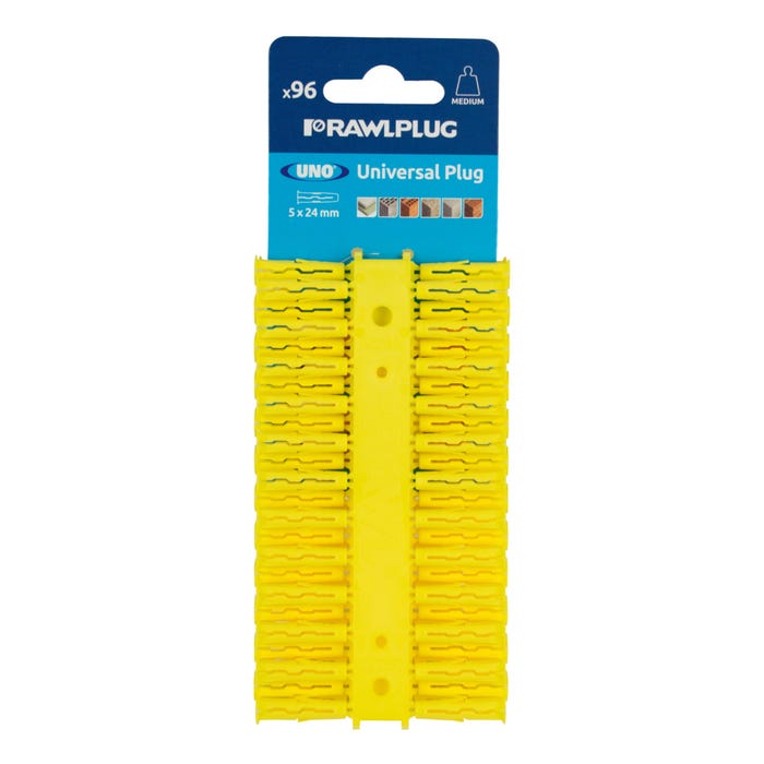 Kołki rozporowe Clip UNO-YEL fi 5x24 mm z zawieszką (96 szt.)