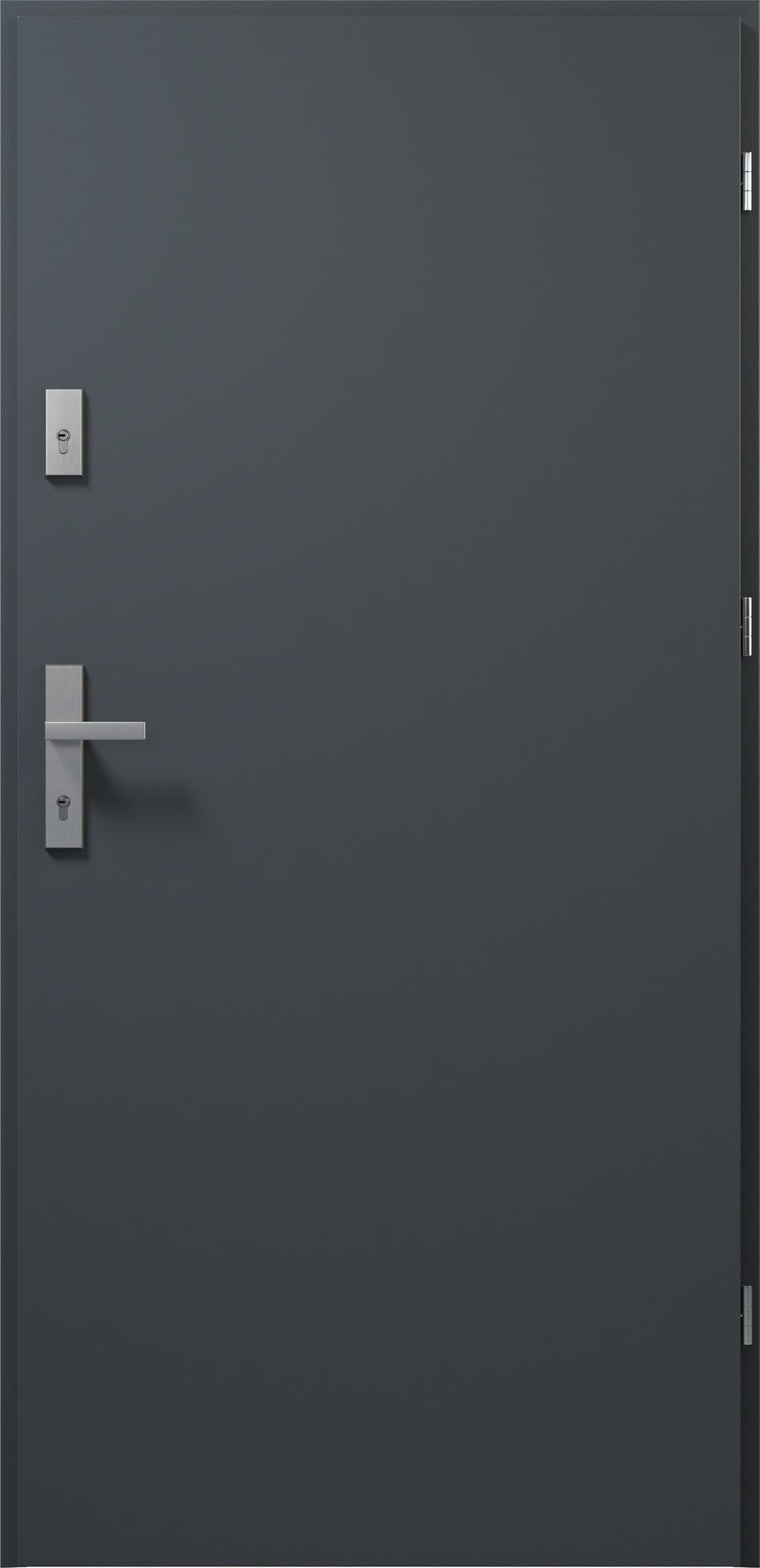 Drzwi zewnętrzne akustyczne 70 VIVALDI RC3/ 44dB antracyt 80 prawe + zestaw okuć KL 3 1