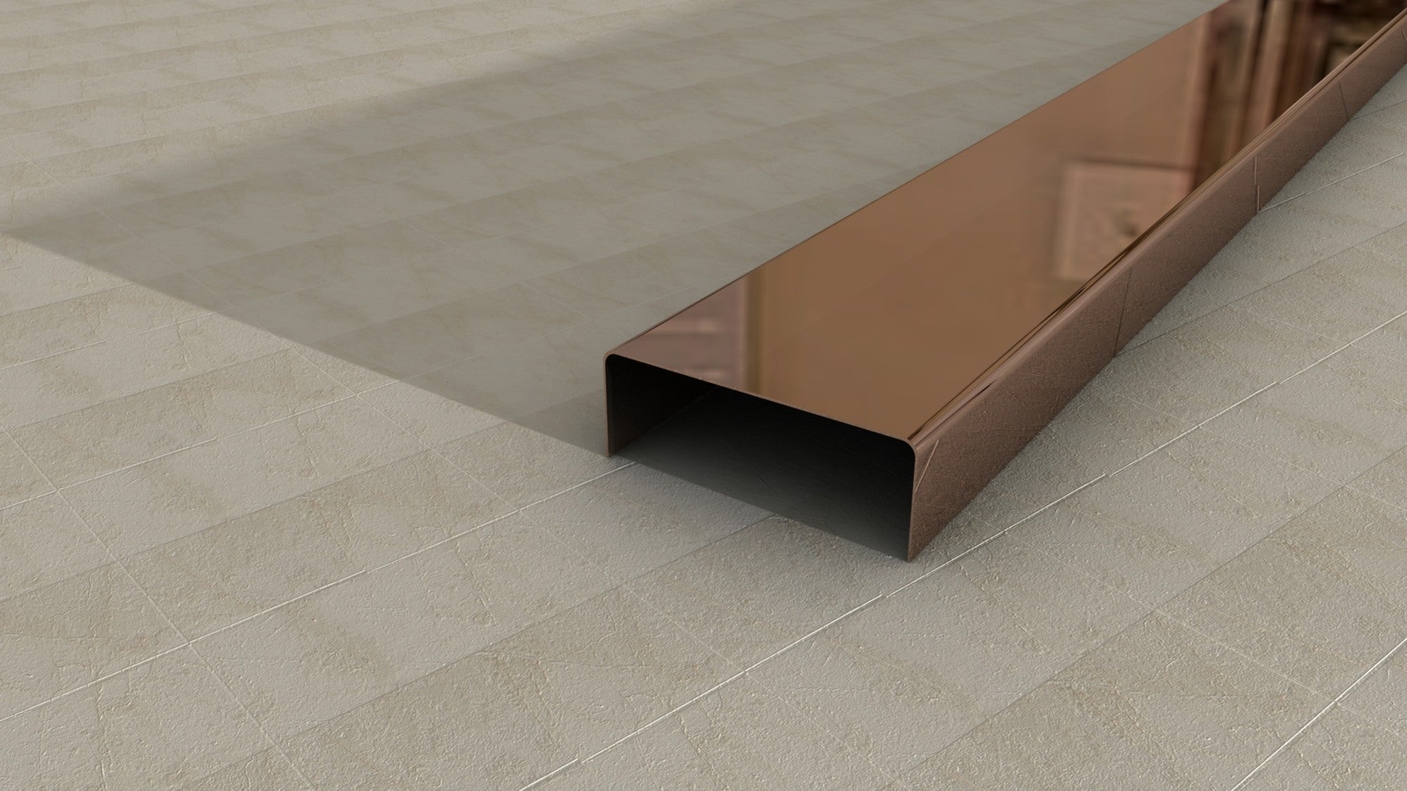 Listwa ze stali nierdzewnej 0.6x3x270 cm, bronze B30