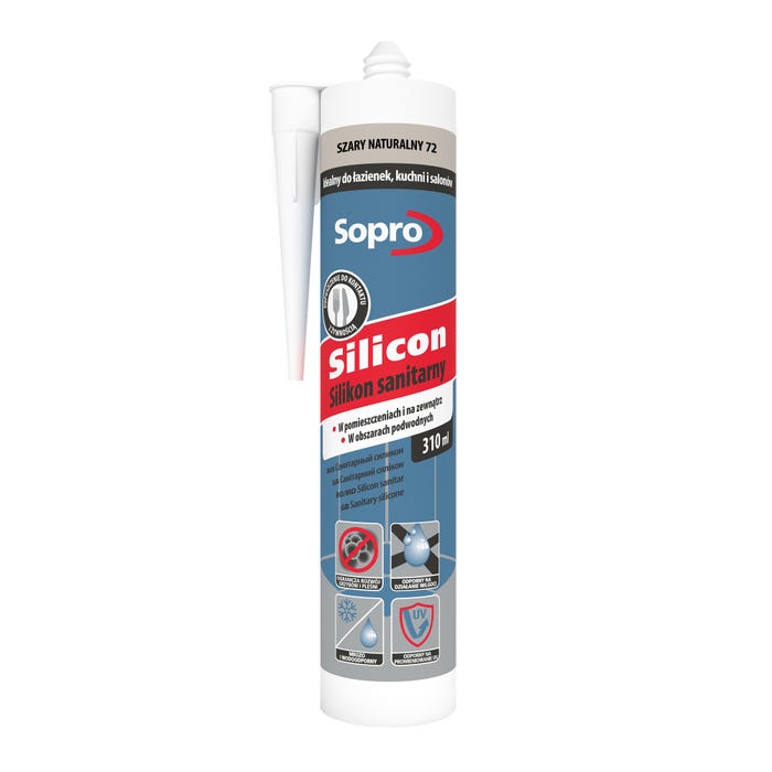 Silikon Sopro 72 szary naturalny 310 ml