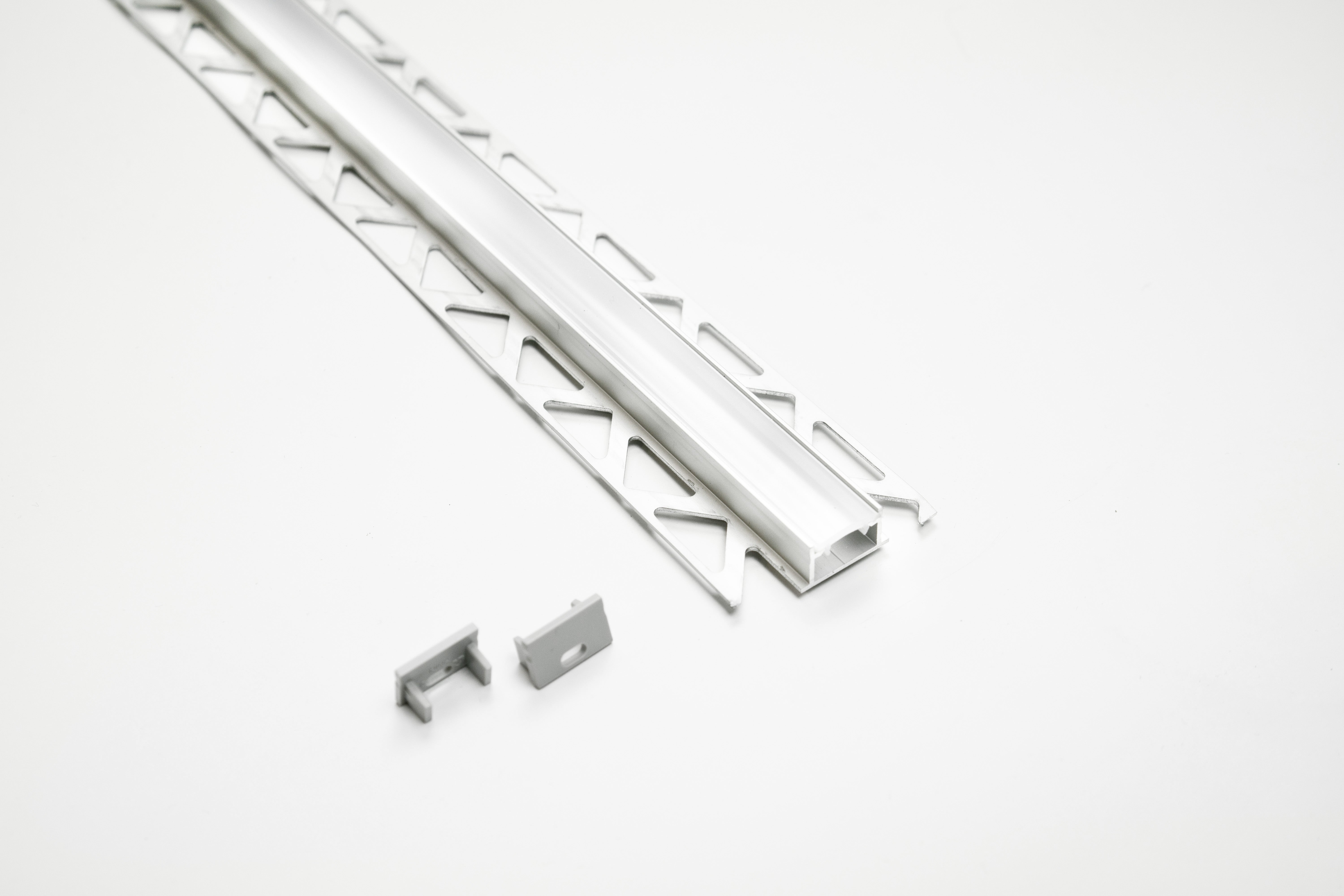 Zestaw profili Nipo aluminiowy natynkowy do taśm LED 8-10mm anodowy srebrny 2m 16x20mm 1