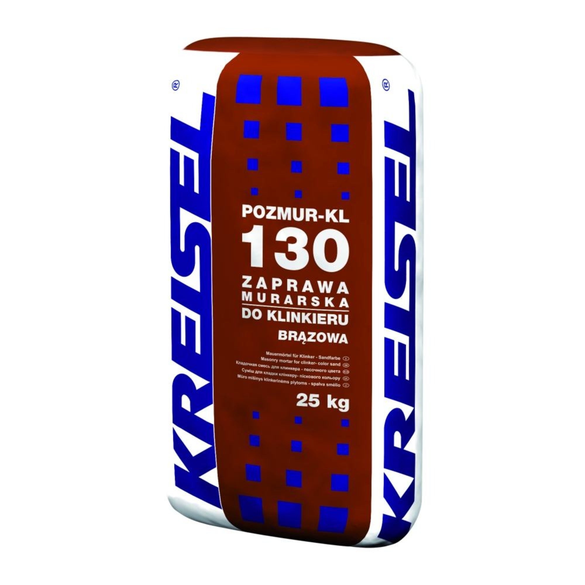Zaprawa murarska do klinkieru Kreisel Pozmur-KL NANO 130 25 kg, brązowa 0