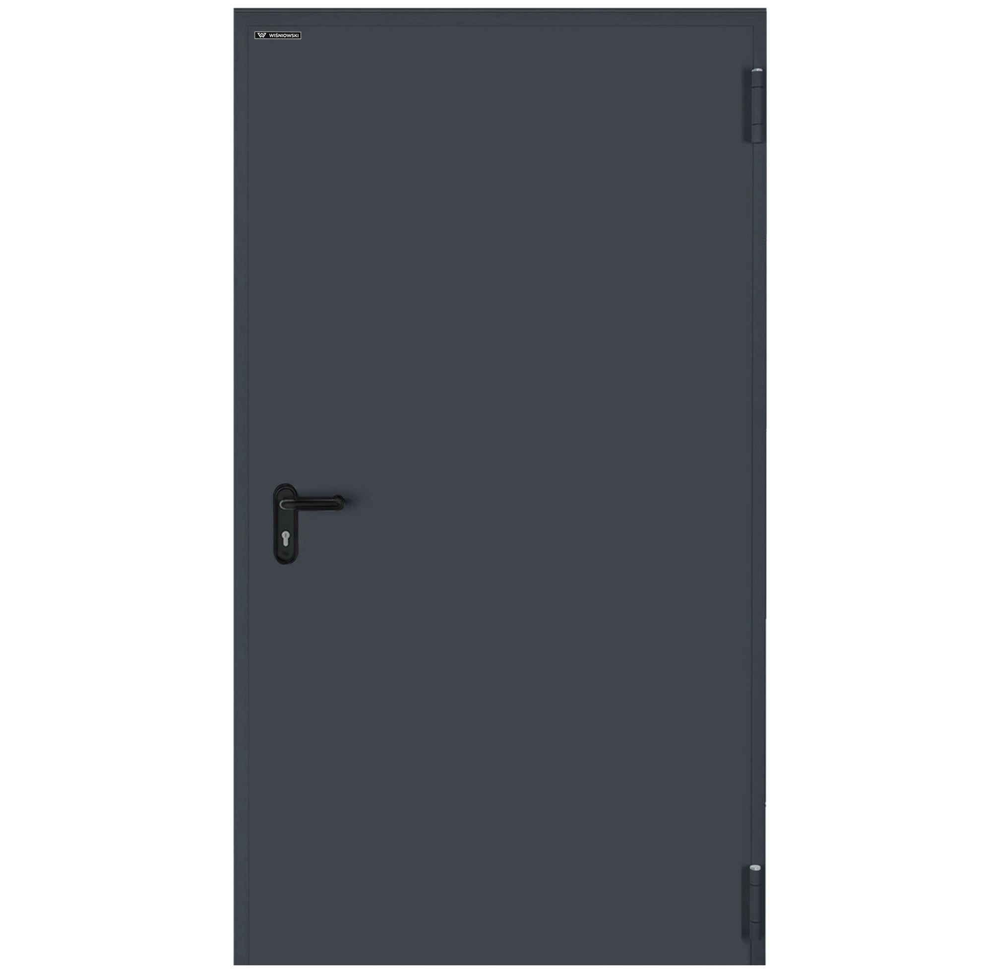 Drzwi techniczne Technical przeciwpożarowe EI30 90 prawe RAL 7016