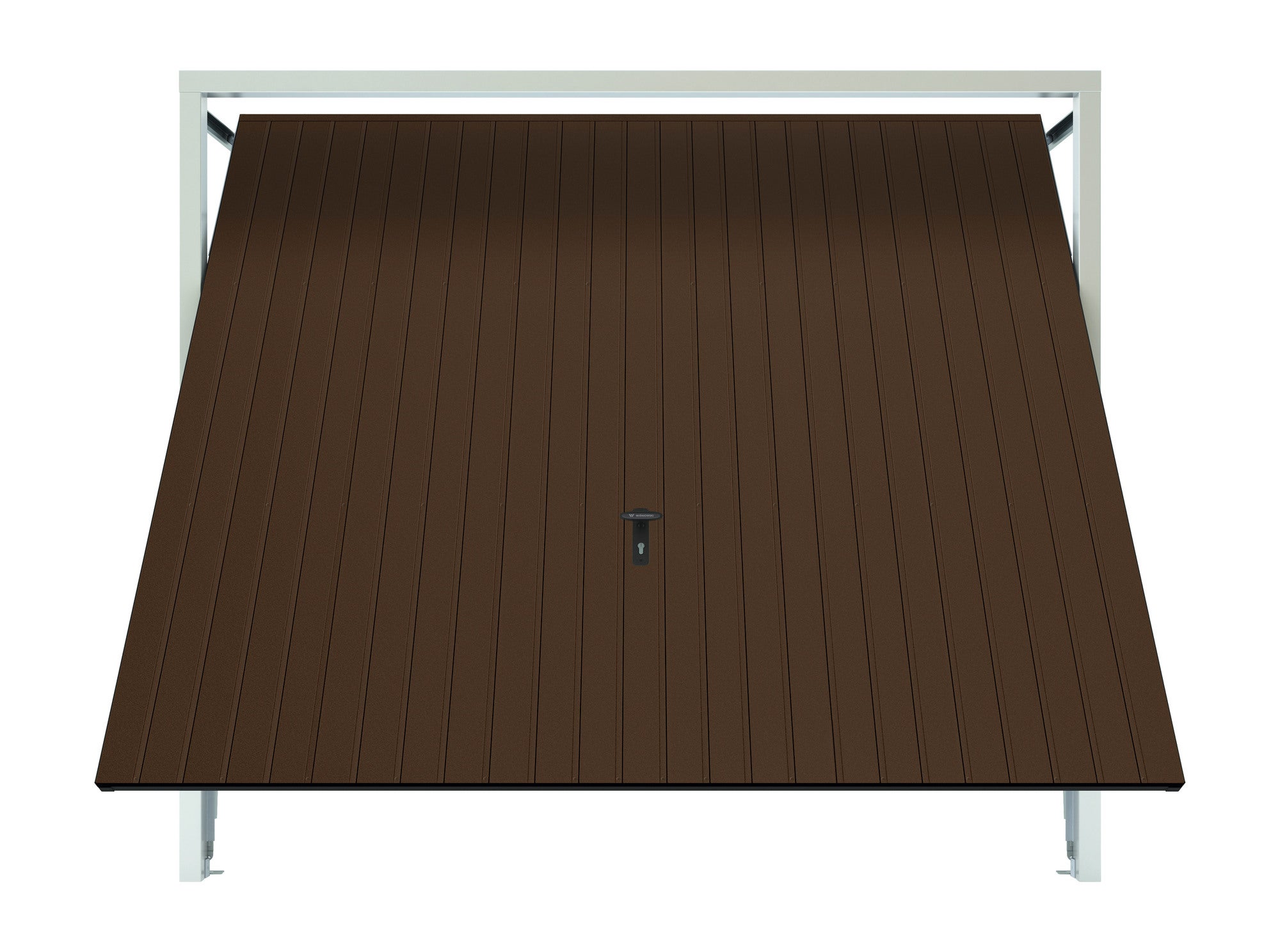 Brama uchylna ręczna RAL 8014 2600X2175 cm 1